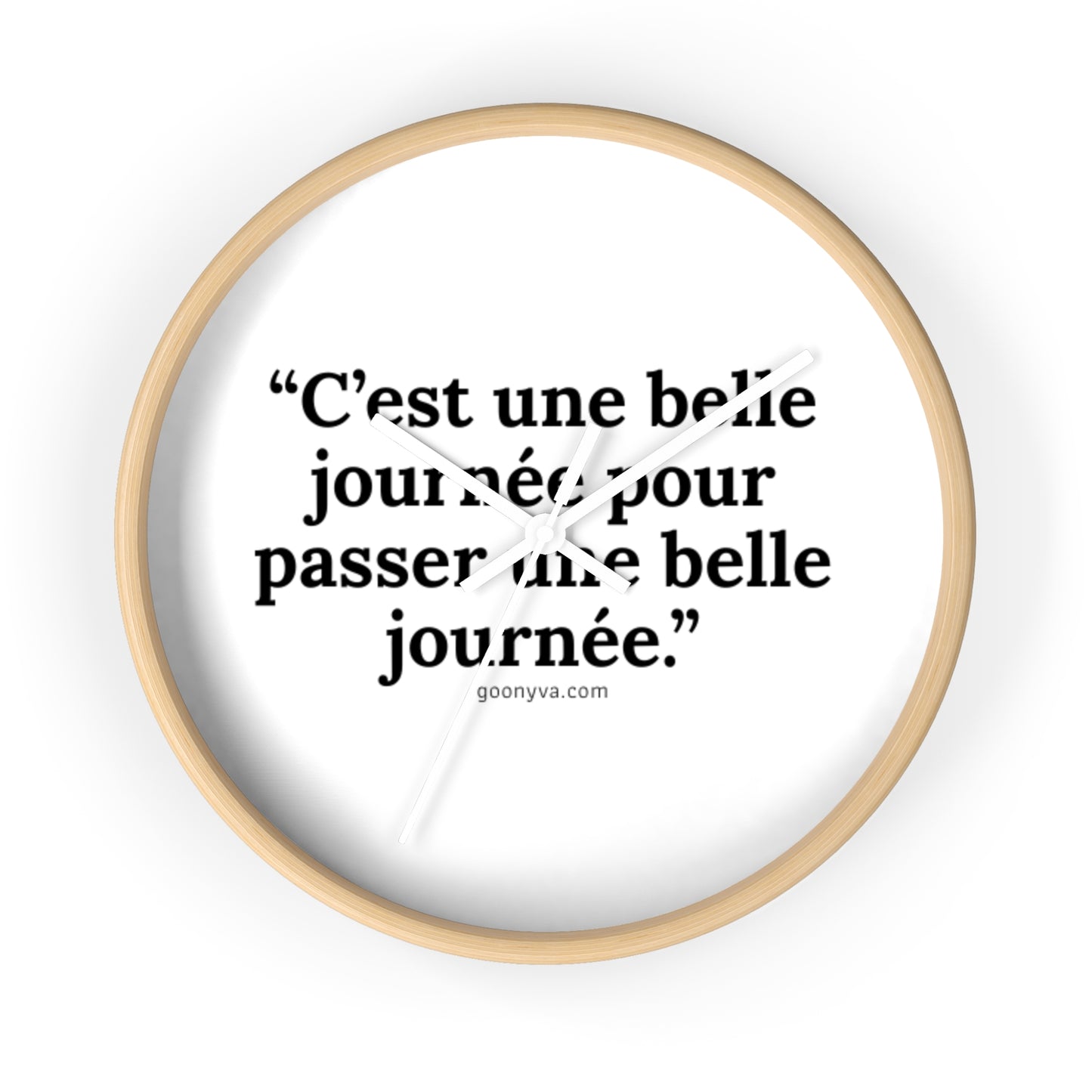 Horloge Murale Inspirante avec Citation Française : Décoration Motivante pour la Maison, Horloge de Bureau Stylée, Cadeau Unique pour Elle, Ambiance Positive.