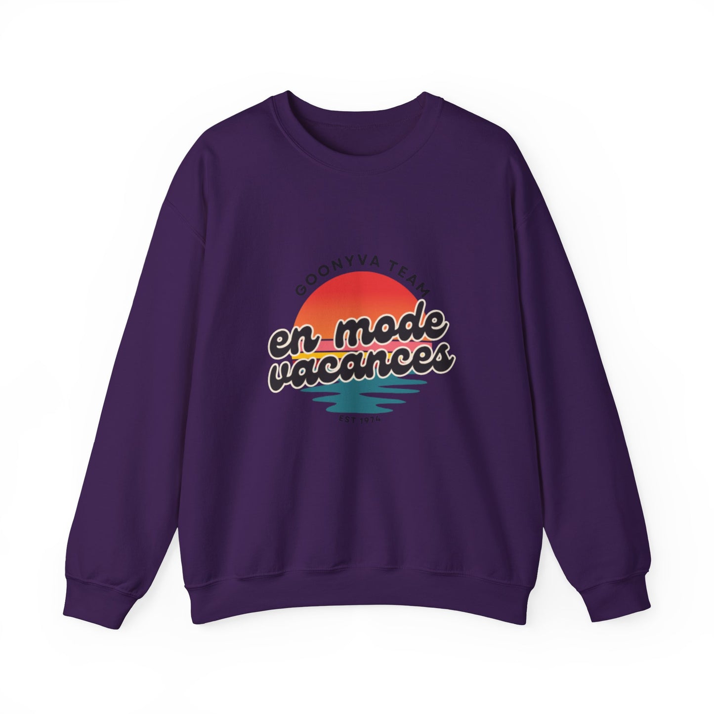 Chandail Col Rond "Chill Vibes" Pour les journées décontractées Idéal pour la détente douillette Parfait pour le voyage Cadeau pour les amis Style vacances