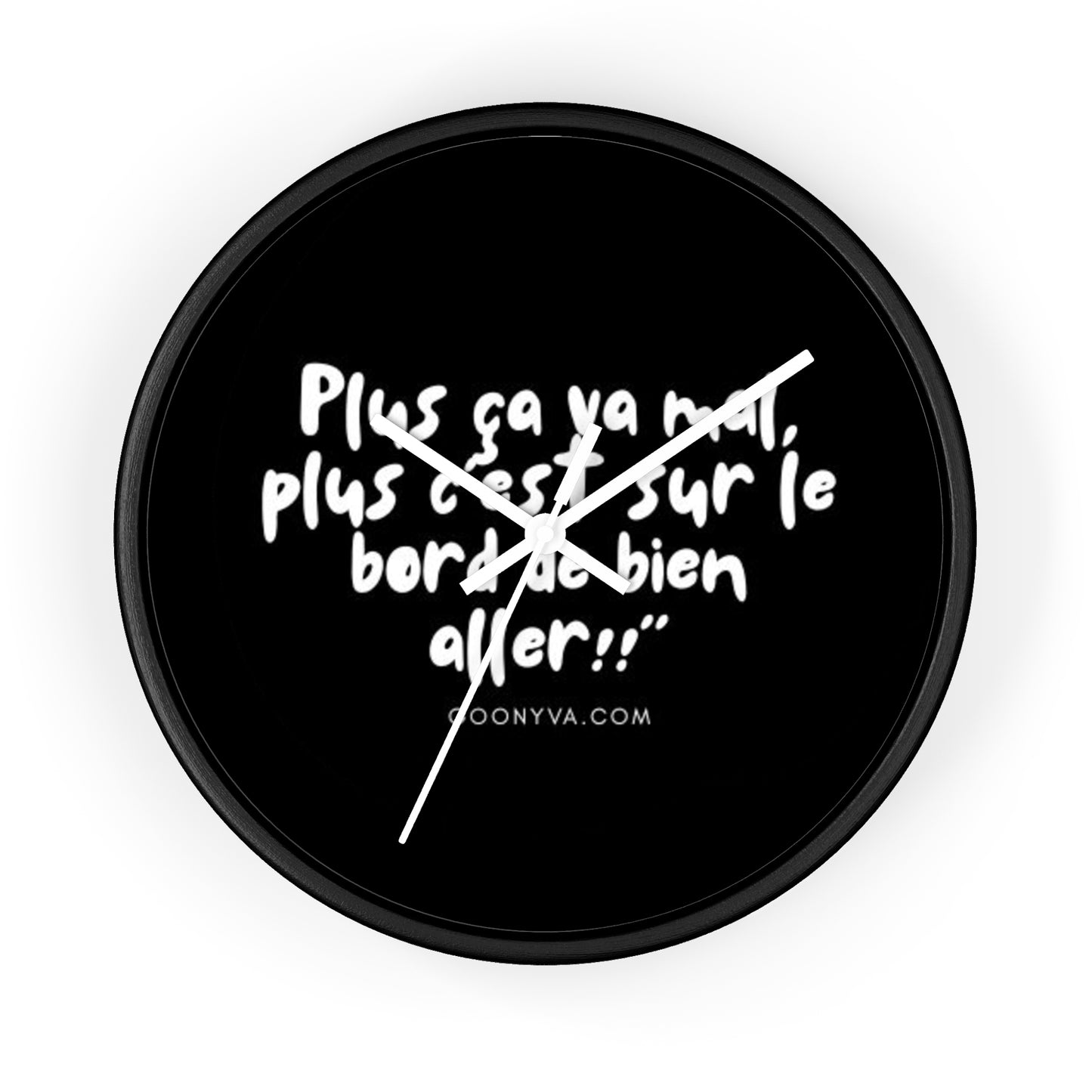 Horloge Murale Inspirante avec Citation Motivante : Décoration Cadeau pour Bureau, Design Moderne, Gestion du Temps, Art Mural Unique.
