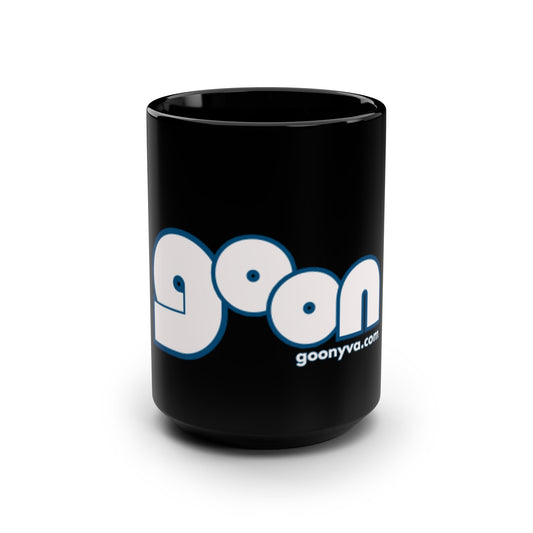 Voici  Tasse noire stylée Tasse à café élégante pour cadeau  Idéale pour le bureau à domicile  Logo Goonyva.com  Récipient à boisson unique  Articles de boisson amusant