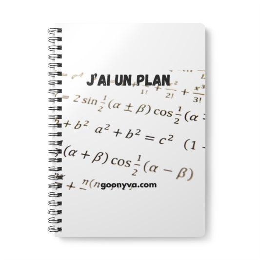 Carnet à spirale A5 avec design de plan motivant Journal d'étude  Planificateur d'objectifs  Cadeau pour étudiants et professeurs  Fournitures de bureau