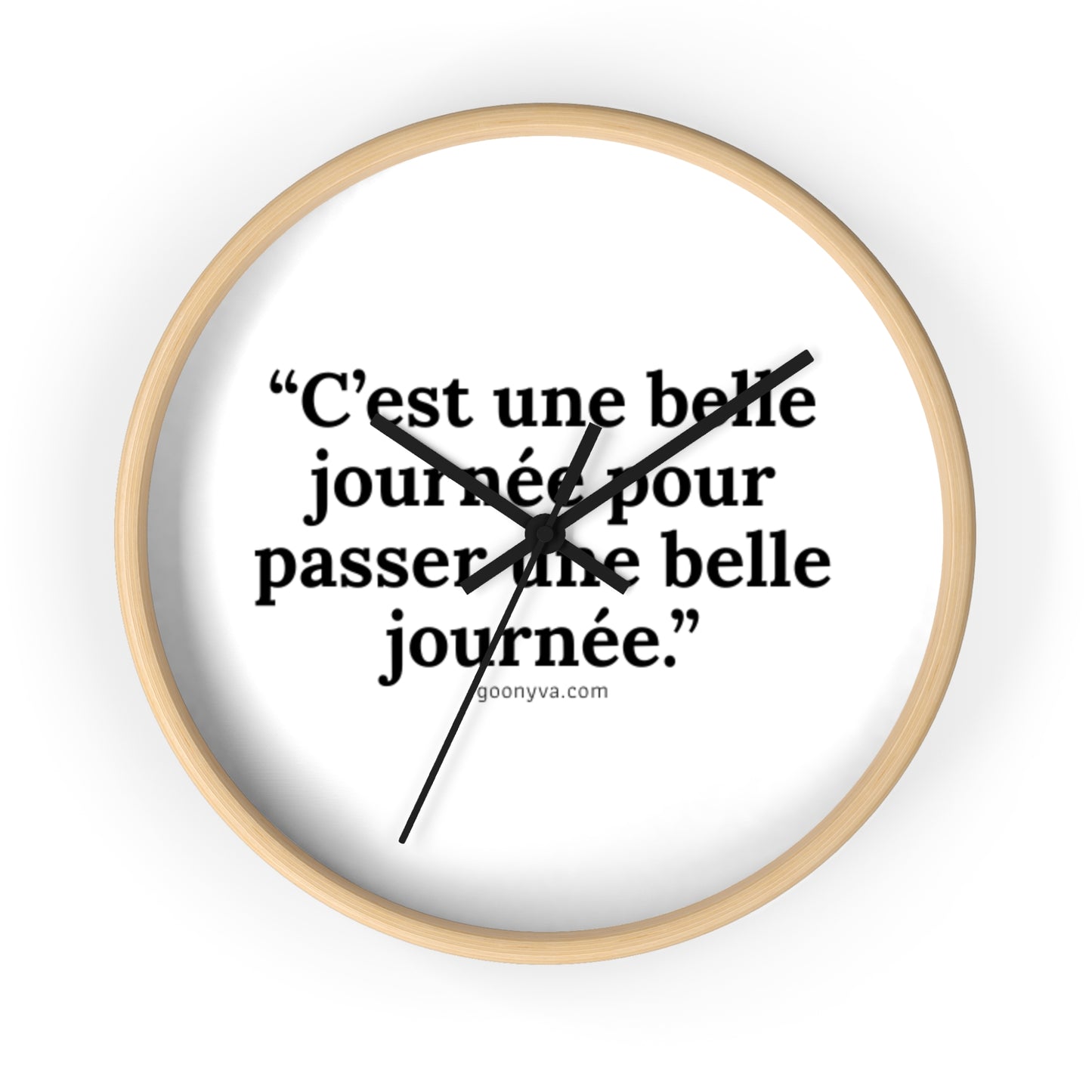 Horloge Murale Inspirante avec Citation Française : Décoration Motivante pour la Maison, Horloge de Bureau Stylée, Cadeau Unique pour Elle, Ambiance Positive.