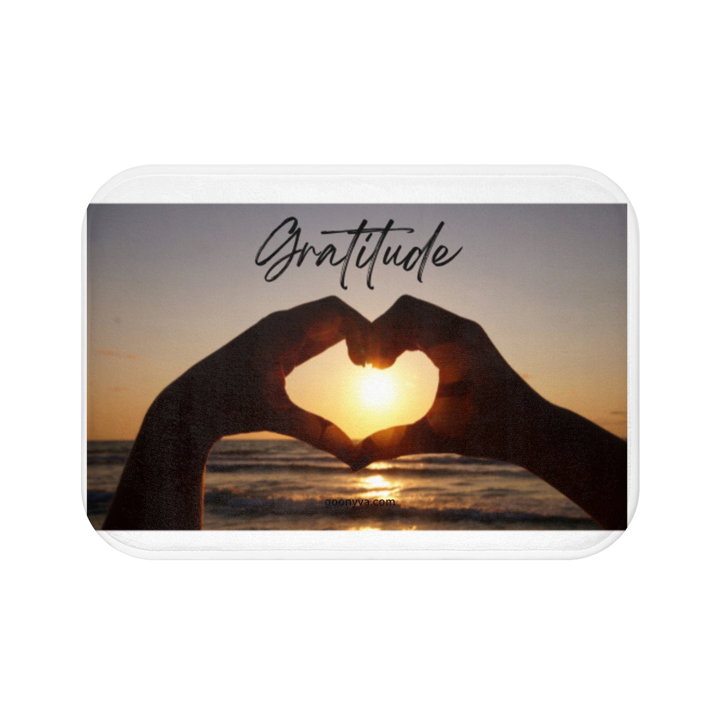 Tapis de Bain "Gratitude" Décor douillet pour la maison Cadeau parfait pour les amis Tapis inspirant pour la salle de bain, le salon Décoration "Pleine Conscience"