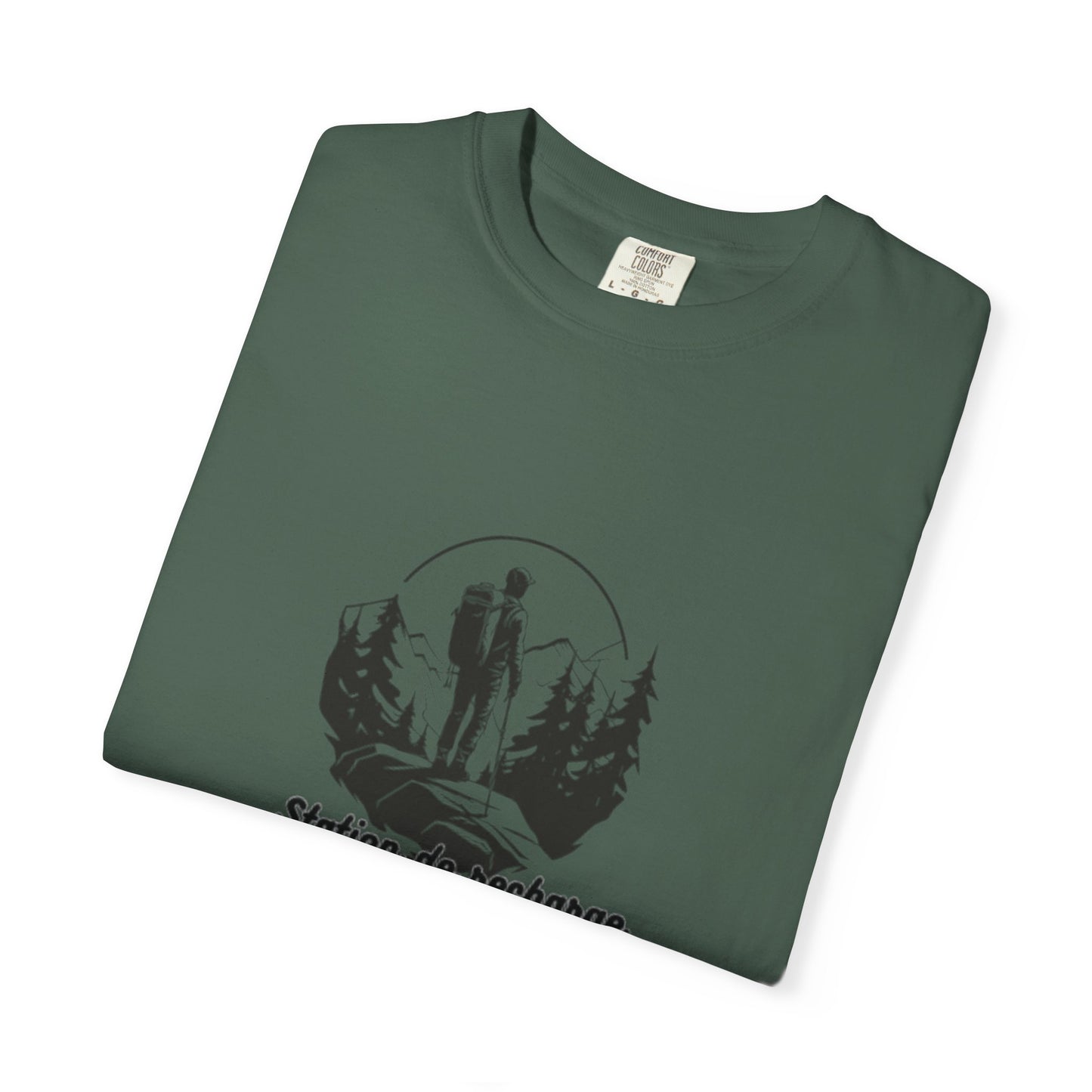 T-Shirt Unisexe "L'Aventure Vous Attend" T-shirt Plein Air Cadeau pour Amoureux de la Nature Vêtement de Randonnée Cadeau pour Aventuriers