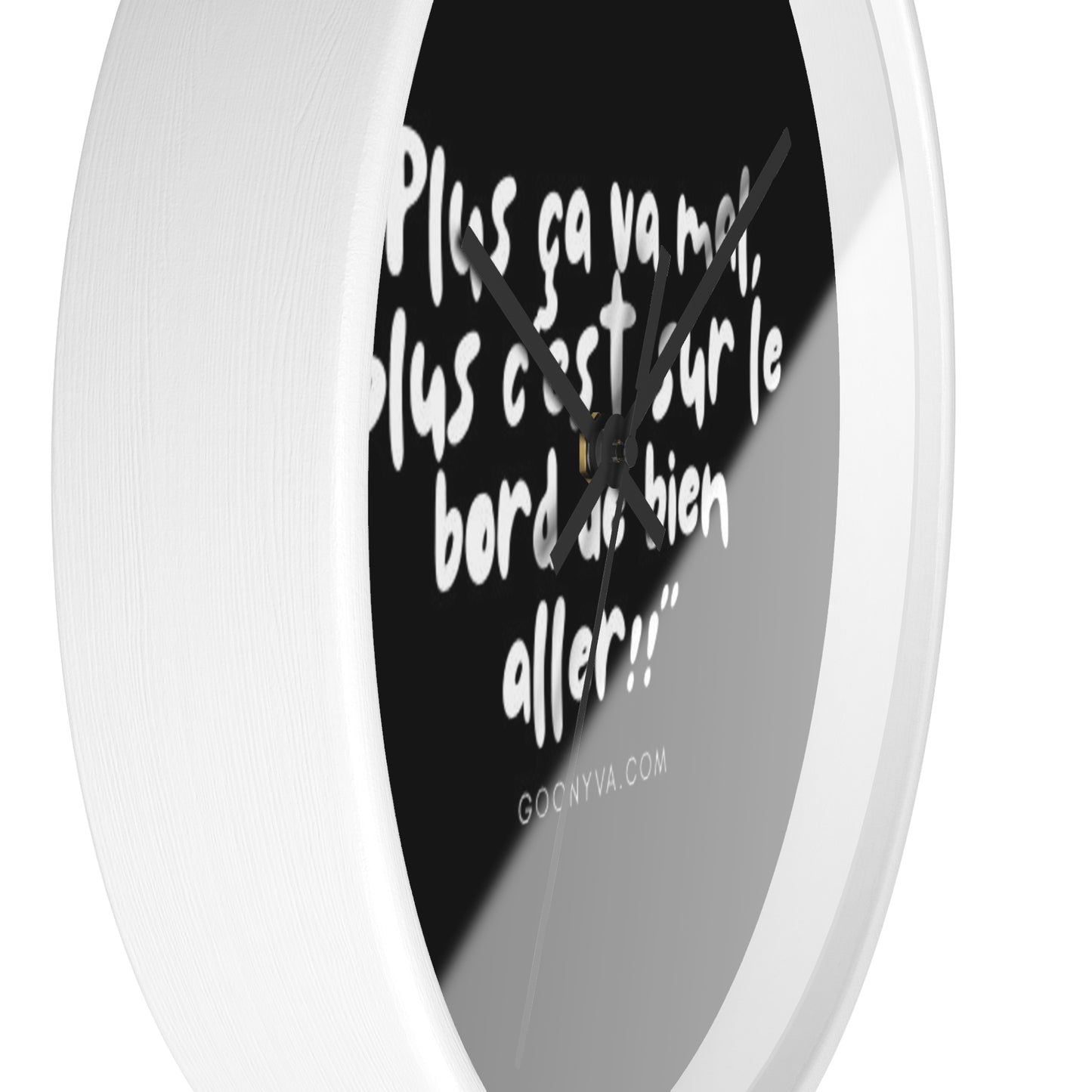 Horloge Murale Inspirante avec Citation Motivante : Décoration Cadeau pour Bureau, Design Moderne, Gestion du Temps, Art Mural Unique.