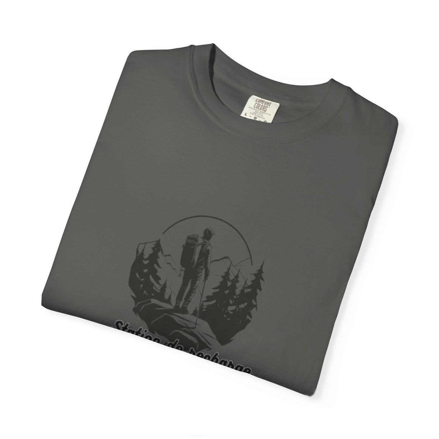 T-Shirt Unisexe "L'Aventure Vous Attend" T-shirt Plein Air Cadeau pour Amoureux de la Nature Vêtement de Randonnée Cadeau pour Aventuriers