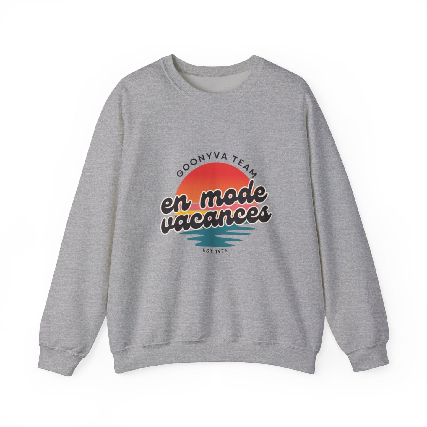 Chandail Col Rond "Chill Vibes" Pour les journées décontractées Idéal pour la détente douillette Parfait pour le voyage Cadeau pour les amis Style vacances