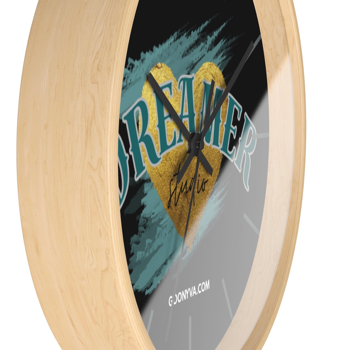 Horloge murale "Cœur de Rêveur" Décoration inspirante pour la maison et le bureau Cadeau pour les rêveurs Art de motivation Décoration murale unique