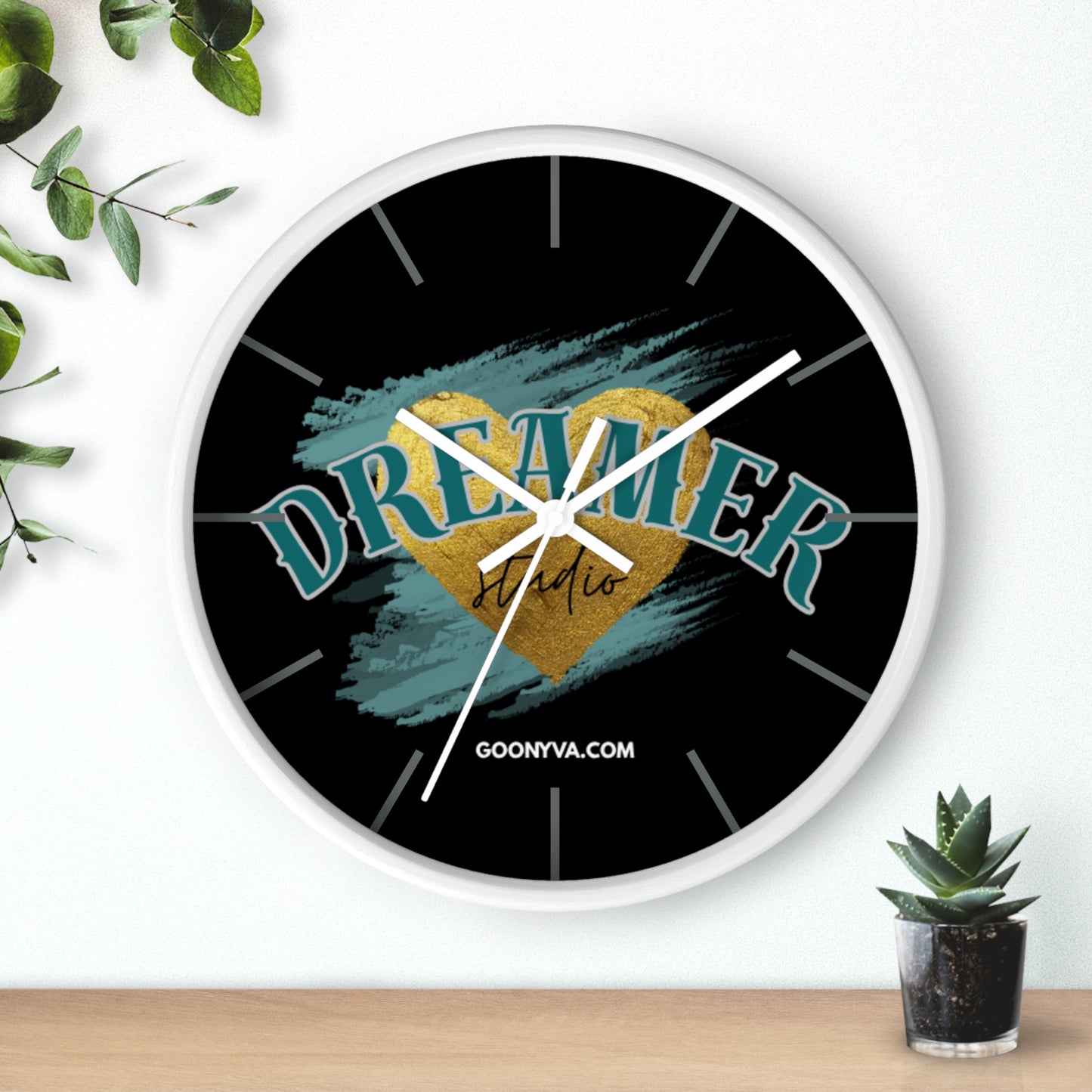Horloge murale "Cœur de Rêveur" Décoration inspirante pour la maison et le bureau Cadeau pour les rêveurs Art de motivation Décoration murale unique