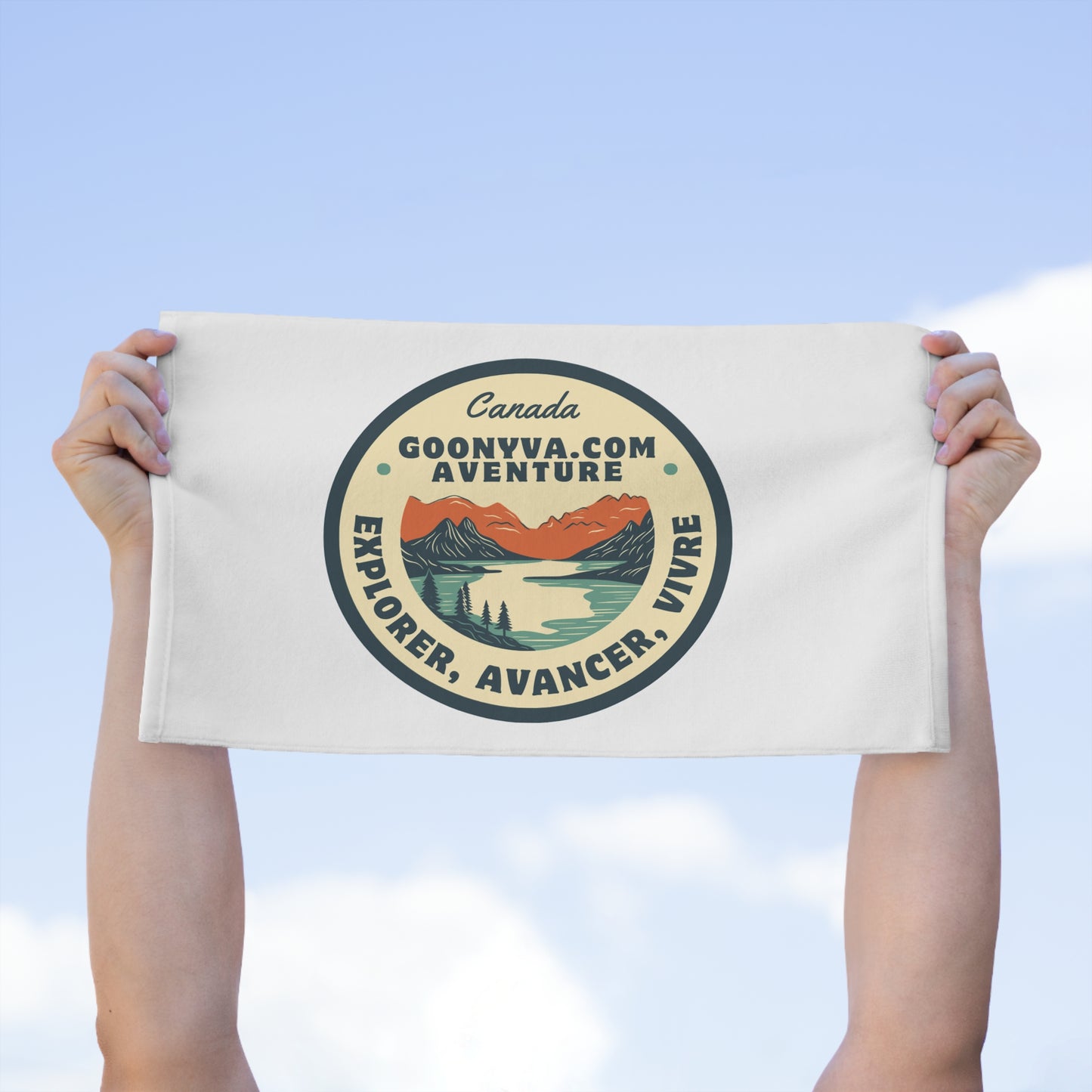 Serviette de ralliement "Aventure" Serviette de voyage Canada Cadeau pour explorateur de plein air Serviette de plage Serviette de camping Souvenir unique