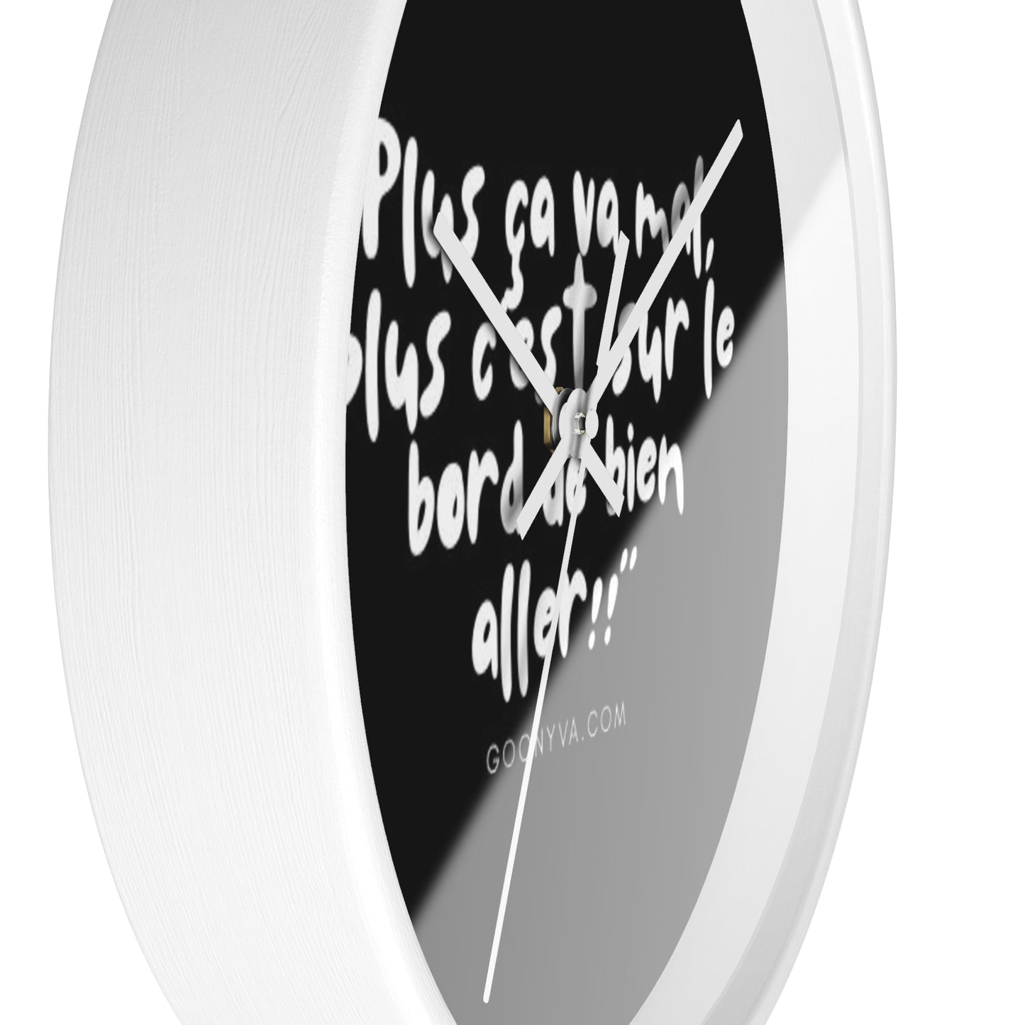 Horloge Murale Inspirante avec Citation Motivante : Décoration Cadeau pour Bureau, Design Moderne, Gestion du Temps, Art Mural Unique.