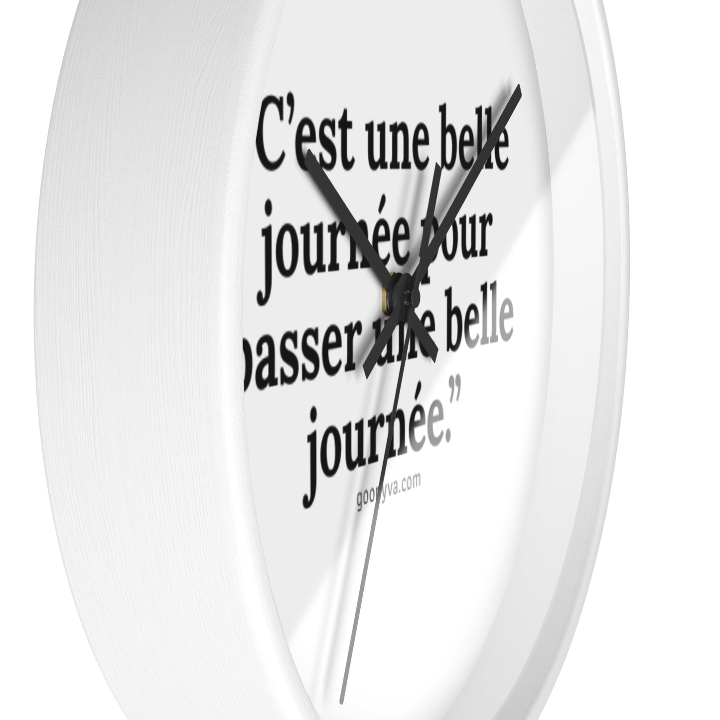 Horloge Murale Inspirante avec Citation Française : Décoration Motivante pour la Maison, Horloge de Bureau Stylée, Cadeau Unique pour Elle, Ambiance Positive.