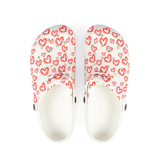 Chaussures en mousse EVA à imprimé cœurs Confort décontracté pour le quotidien  Tongs d'été  Parfaites pour le jardin et la plage  Idée cadeau mignonne