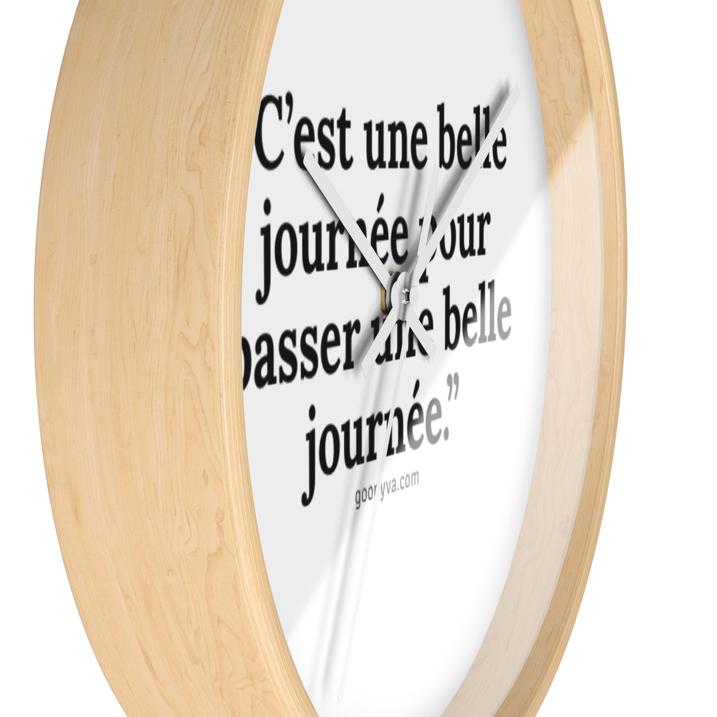 Horloge Murale Inspirante avec Citation Française : Décoration Motivante pour la Maison, Horloge de Bureau Stylée, Cadeau Unique pour Elle, Ambiance Positive.