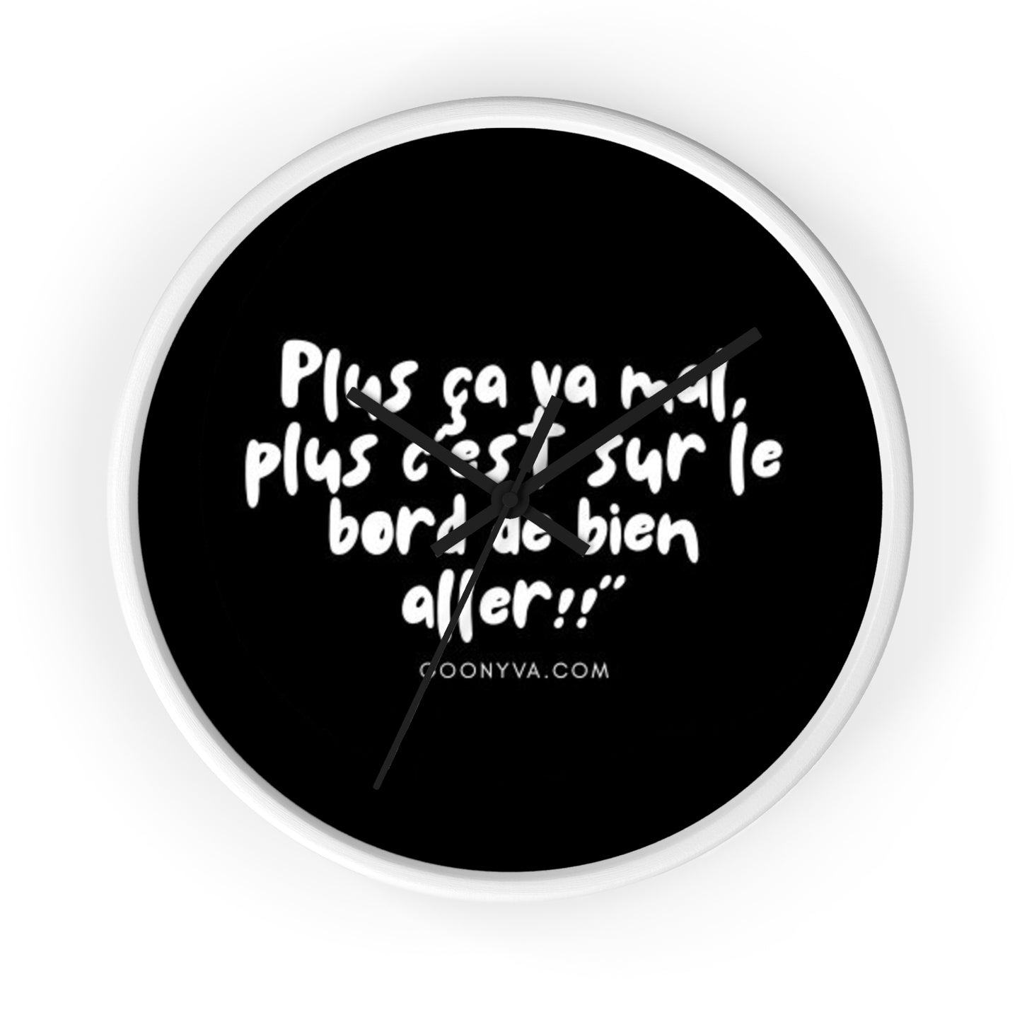 Horloge Murale Inspirante avec Citation Motivante : Décoration Cadeau pour Bureau, Design Moderne, Gestion du Temps, Art Mural Unique.