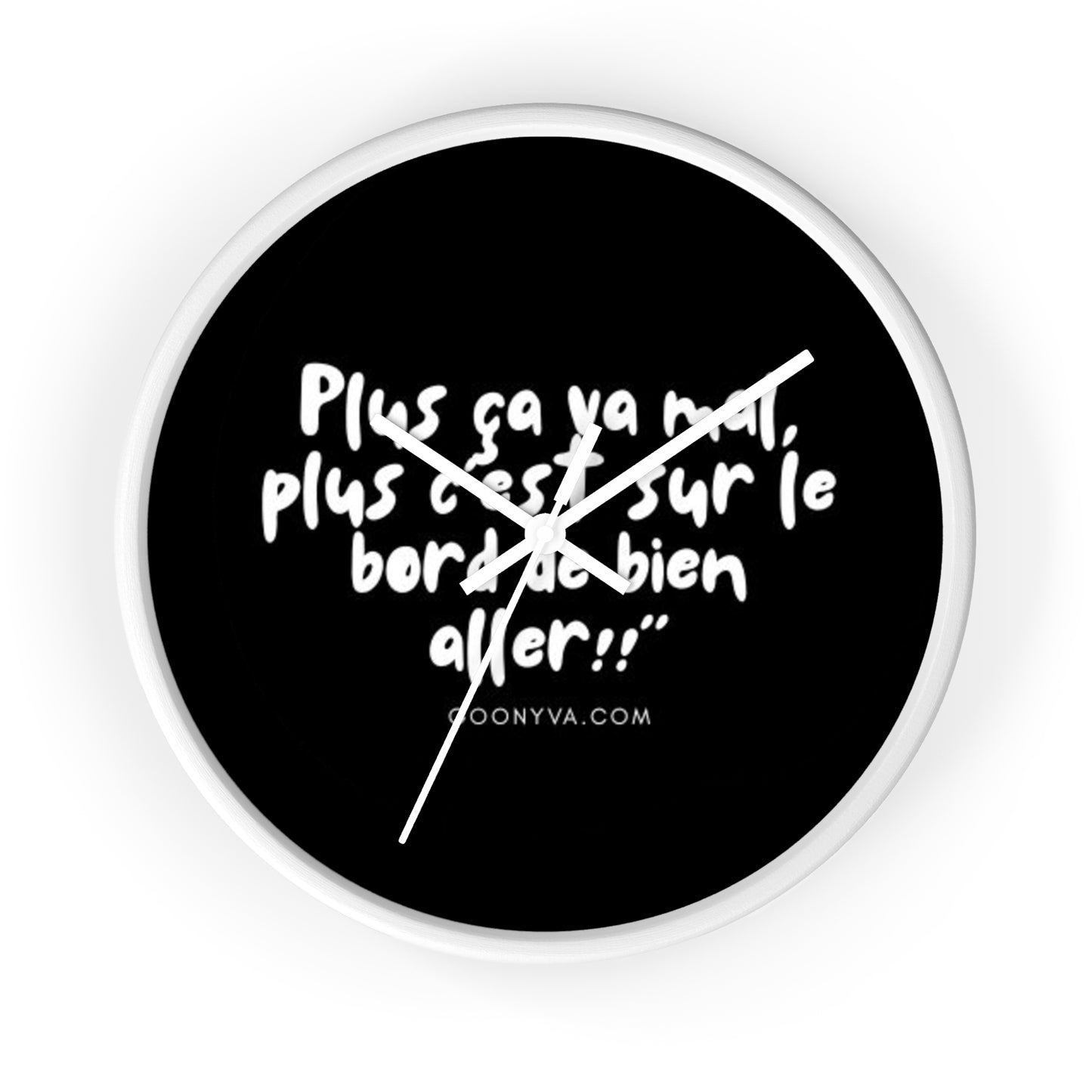Horloge Murale Inspirante avec Citation Motivante : Décoration Cadeau pour Bureau, Design Moderne, Gestion du Temps, Art Mural Unique.