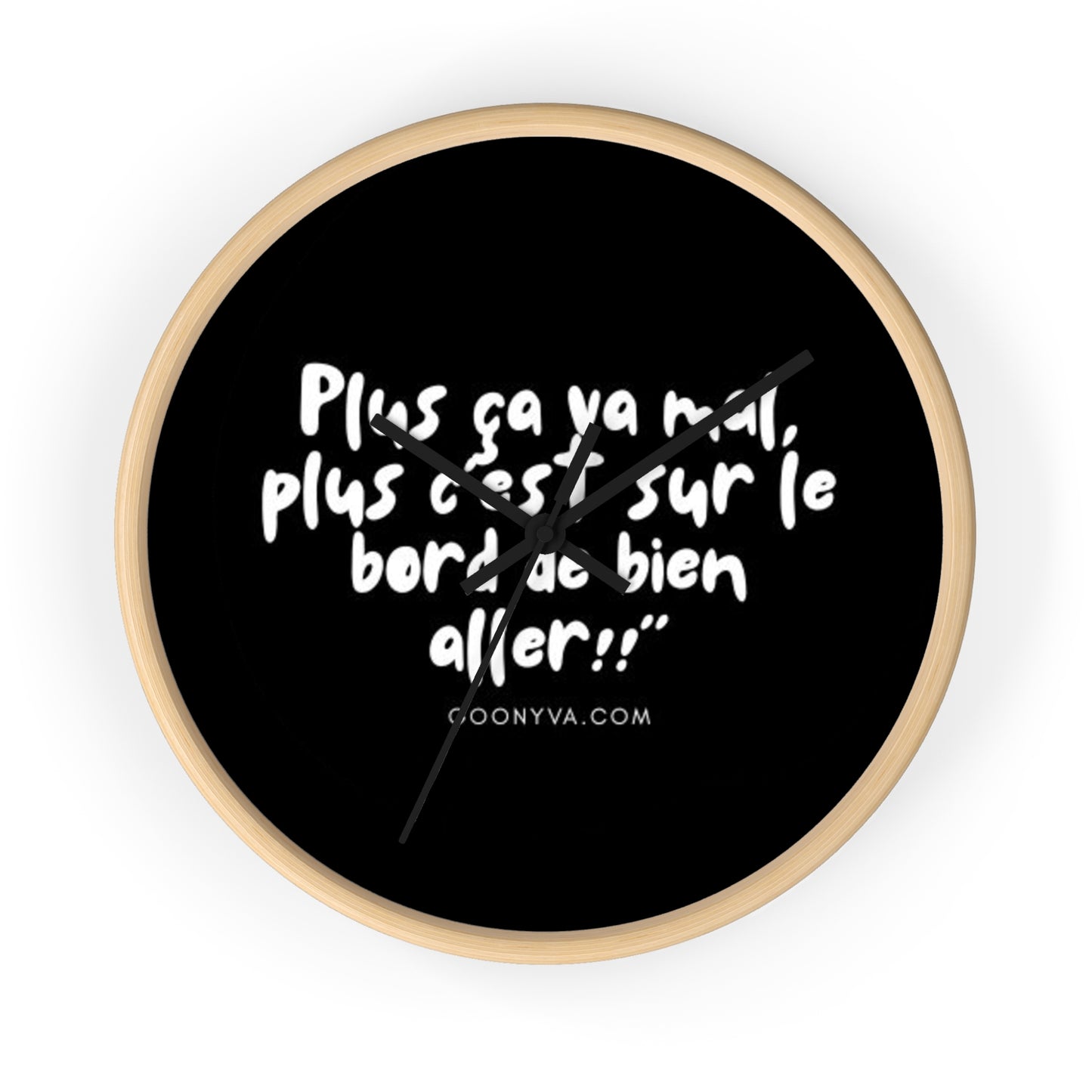 Horloge Murale Inspirante avec Citation Motivante : Décoration Cadeau pour Bureau, Design Moderne, Gestion du Temps, Art Mural Unique.