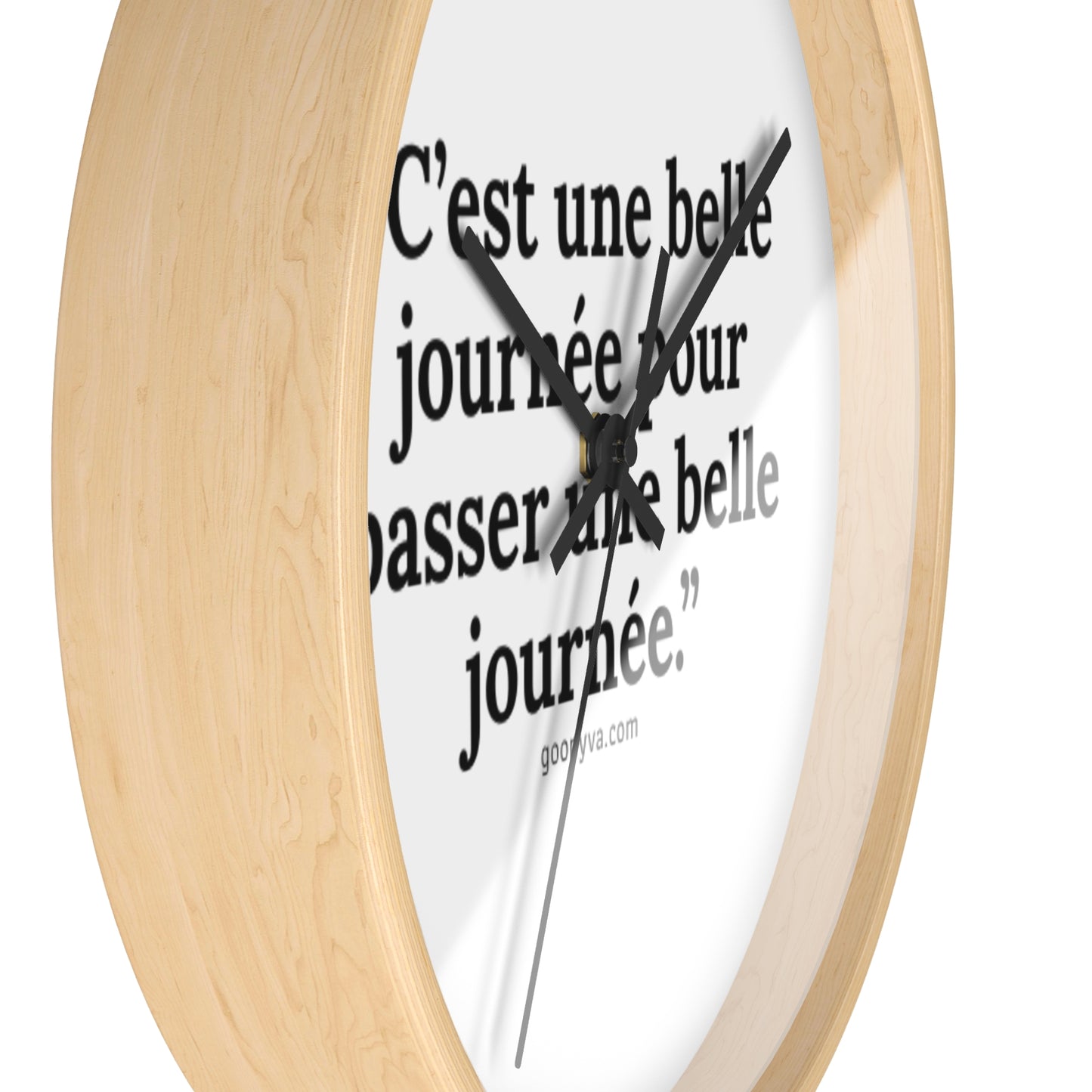 Horloge Murale Inspirante avec Citation Française : Décoration Motivante pour la Maison, Horloge de Bureau Stylée, Cadeau Unique pour Elle, Ambiance Positive.