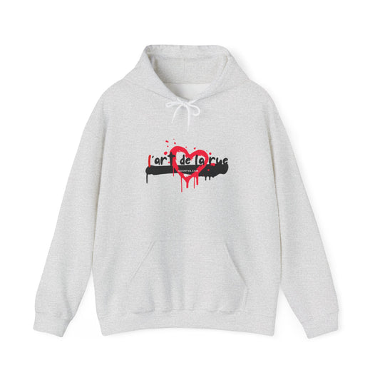 Chandail à Capuche Épais "Art Cœur" – Le Sweat-shirt Douillet Idéal pour les Passionnés d'Art. Tendance Unisexe Parfait pour la Saint-Valentin et les Tenues Décontractées.