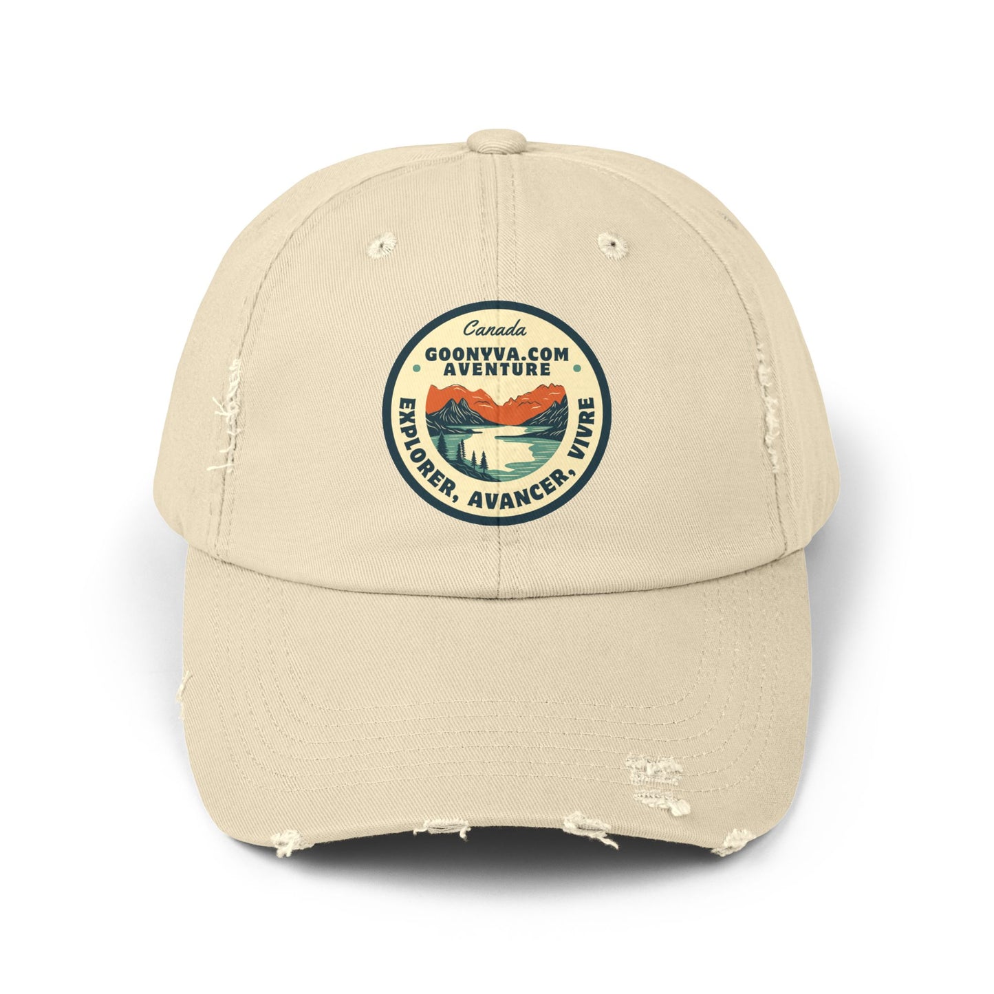 Casquette Unisexe Distressed "Aventure Vintage" Décontractée Casquette d'explorateur Cadeau pour les voyageurs Plaisirs en plein air Accessoire de mode tendance