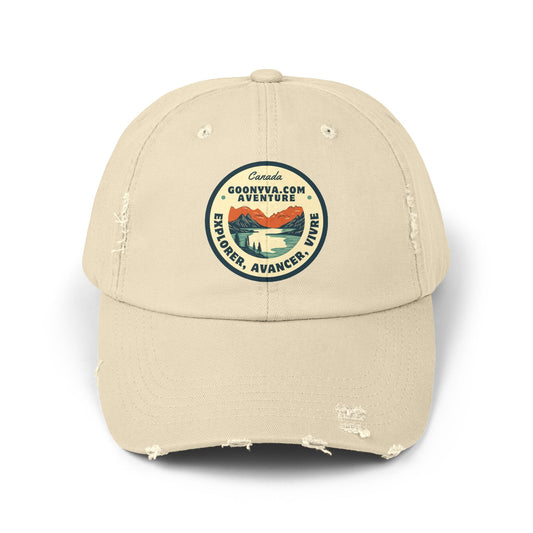 Casquette Unisexe Distressed "Aventure Vintage" Décontractée  Casquette d'explorateur  Cadeau pour les voyageurs  Plaisirs en plein air  Accessoire de mode tendance