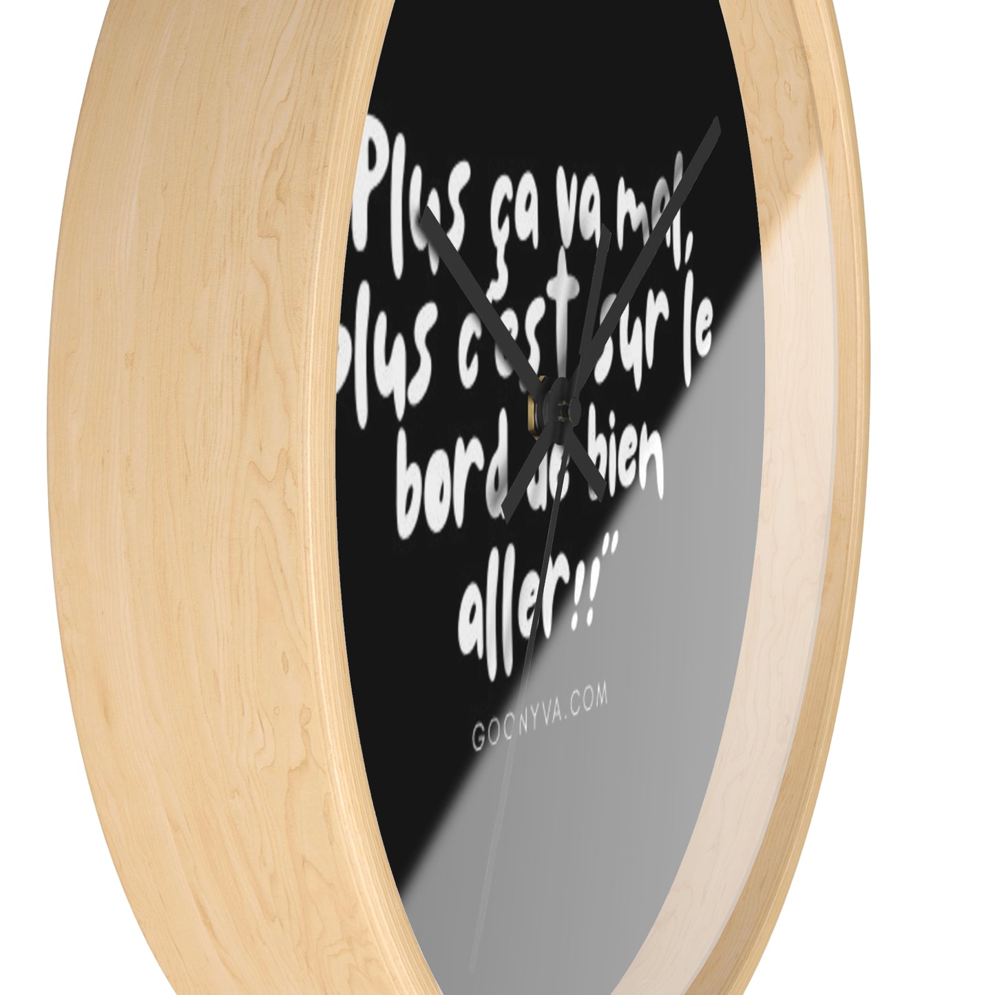 Horloge Murale Inspirante avec Citation Motivante : Décoration Cadeau pour Bureau, Design Moderne, Gestion du Temps, Art Mural Unique.