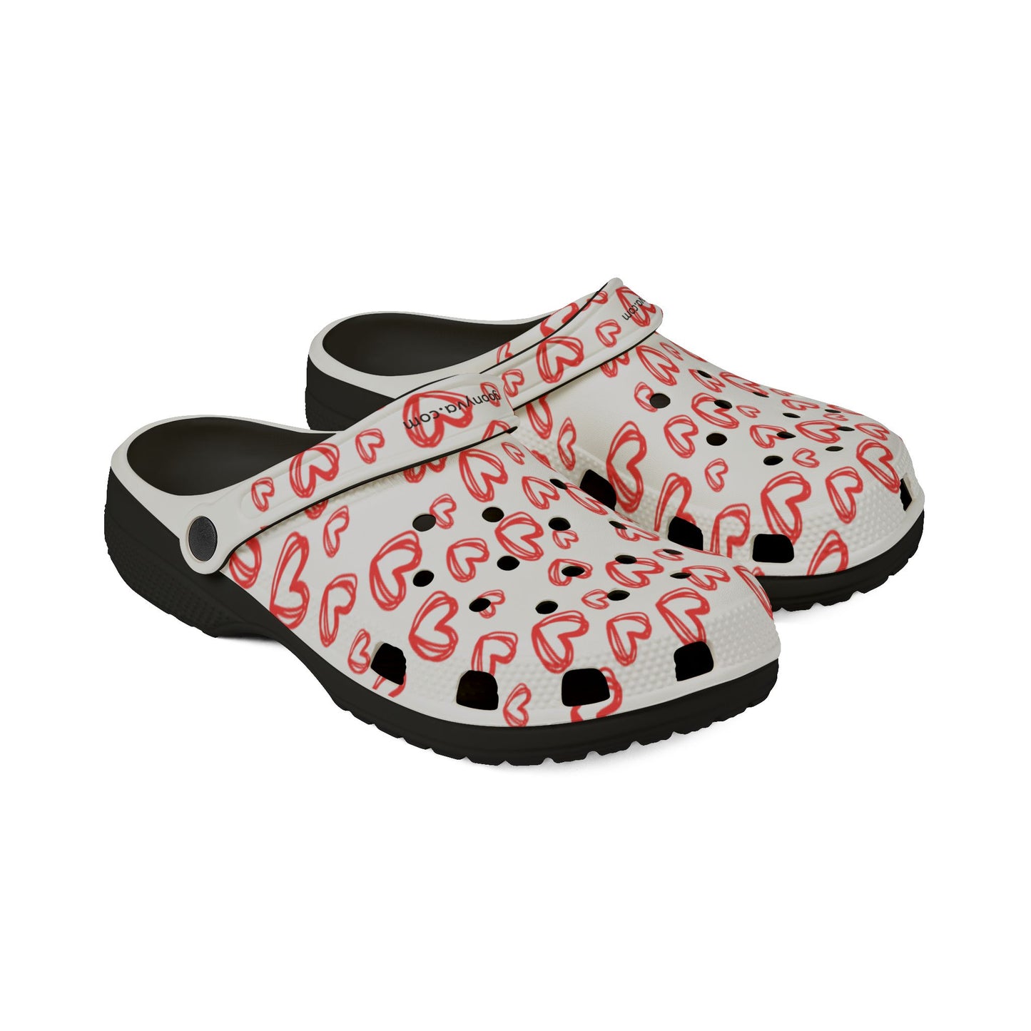 Chaussures en mousse EVA à imprimé cœurs Confort décontracté pour le quotidien Tongs d'été Parfaites pour le jardin et la plage Idée cadeau mignonne