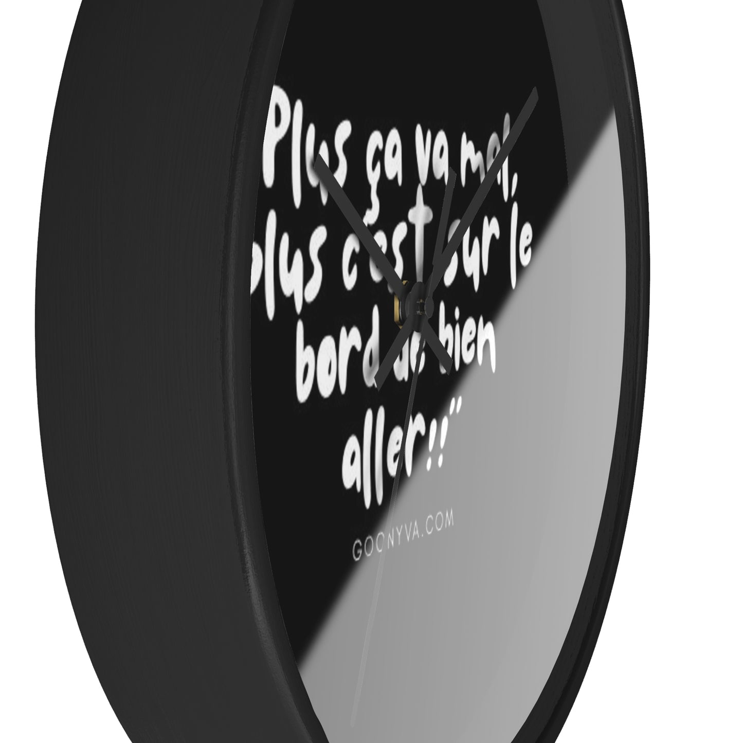 Horloge Murale Inspirante avec Citation Motivante : Décoration Cadeau pour Bureau, Design Moderne, Gestion du Temps, Art Mural Unique.