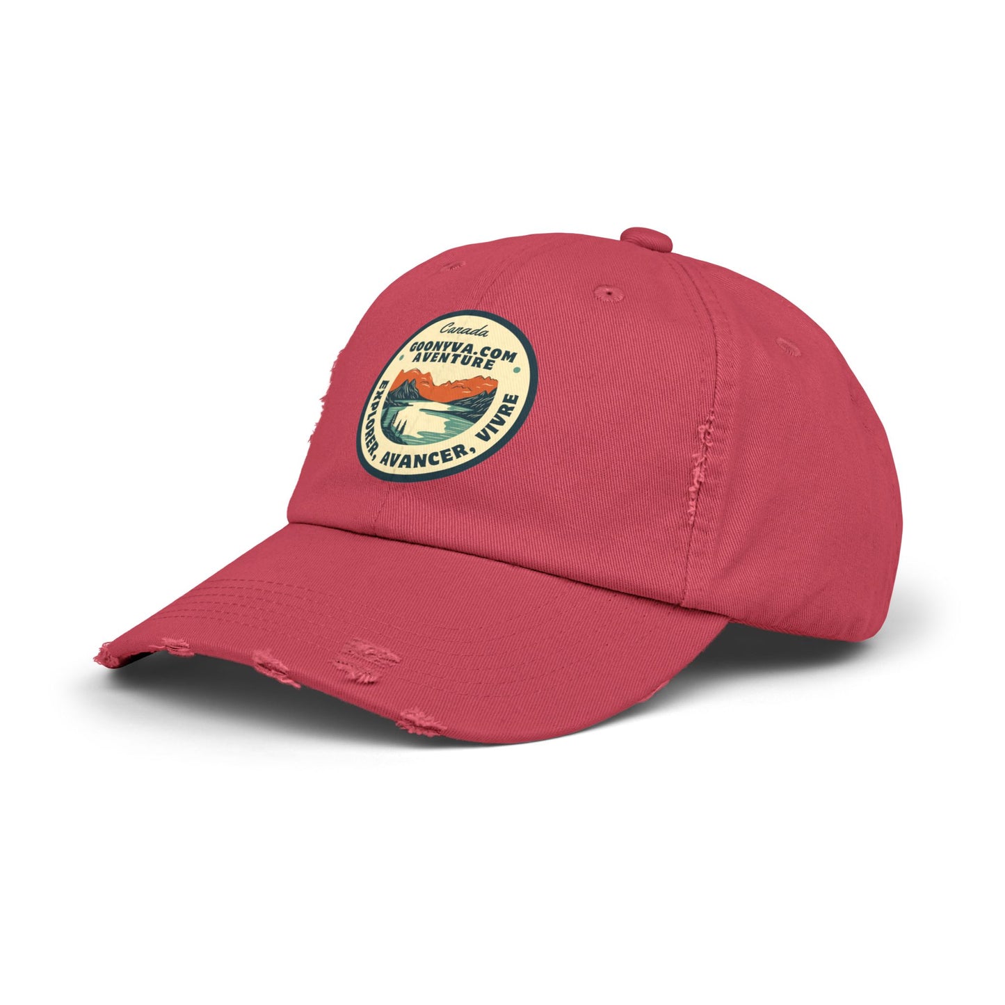Casquette Unisexe Distressed "Aventure Vintage" Décontractée Casquette d'explorateur Cadeau pour les voyageurs Plaisirs en plein air Accessoire de mode tendance