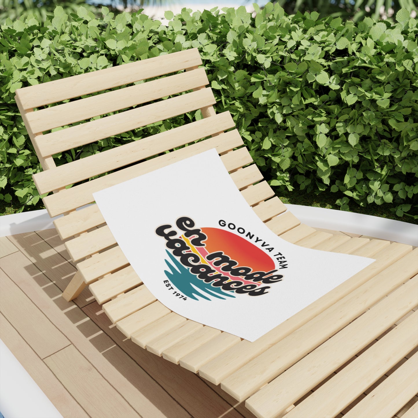 Serviettes de plage rétro amusantes « En mode vacances » Équipement d'été Accessoire de vacances Journées piscine Cadeau pour les amoureux de la plage