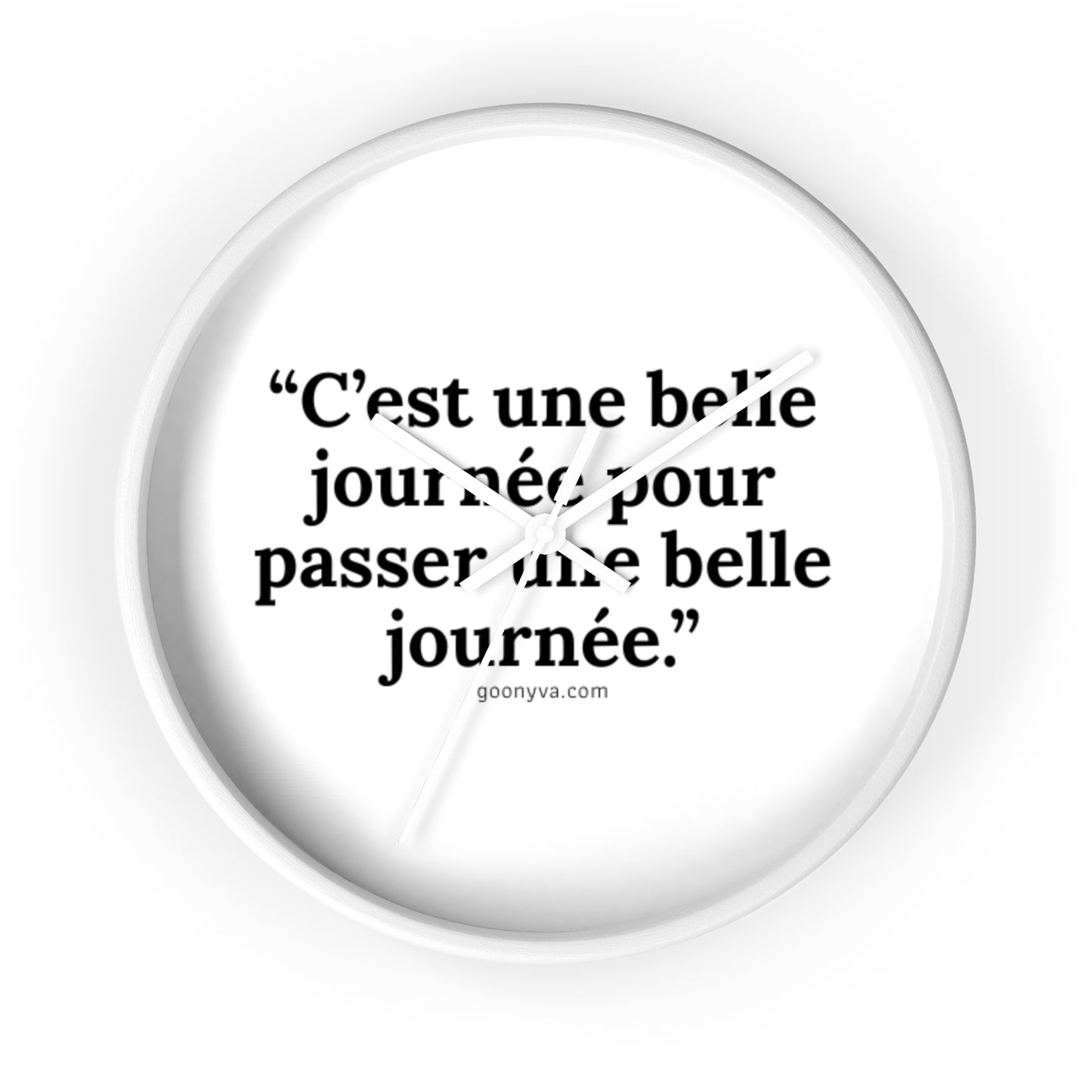 Horloge Murale Inspirante avec Citation Française : Décoration Motivante pour la Maison, Horloge de Bureau Stylée, Cadeau Unique pour Elle, Ambiance Positive.
