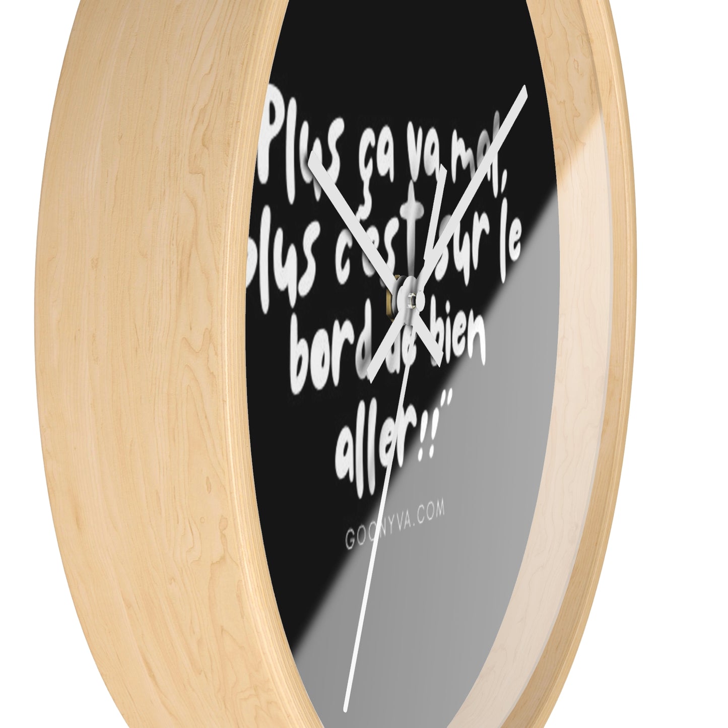 Horloge Murale Inspirante avec Citation Motivante : Décoration Cadeau pour Bureau, Design Moderne, Gestion du Temps, Art Mural Unique.