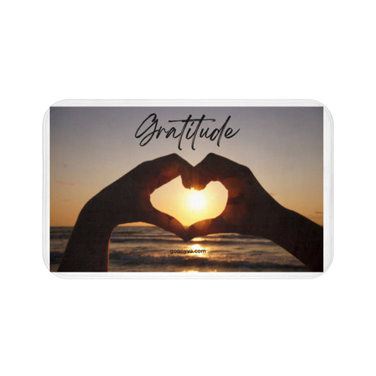 Tapis de Bain "Gratitude" Décor douillet pour la maison  Cadeau parfait pour les amis  Tapis inspirant pour la salle de bain, le salon  Décoration "Pleine Conscience"