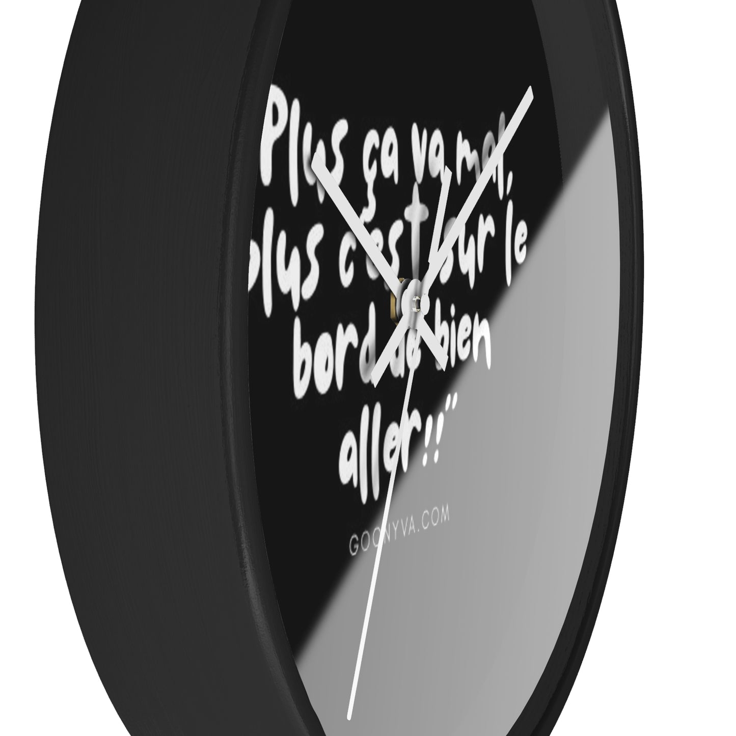 Horloge Murale Inspirante avec Citation Motivante : Décoration Cadeau pour Bureau, Design Moderne, Gestion du Temps, Art Mural Unique.