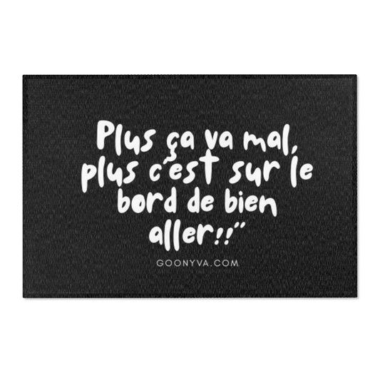 Tapis de Sol Design avec Citation Inspirante – L'Élément Moderne pour Votre Intérieur. Accessoire Indispensable pour le Salon, Parfait pour Offrir.