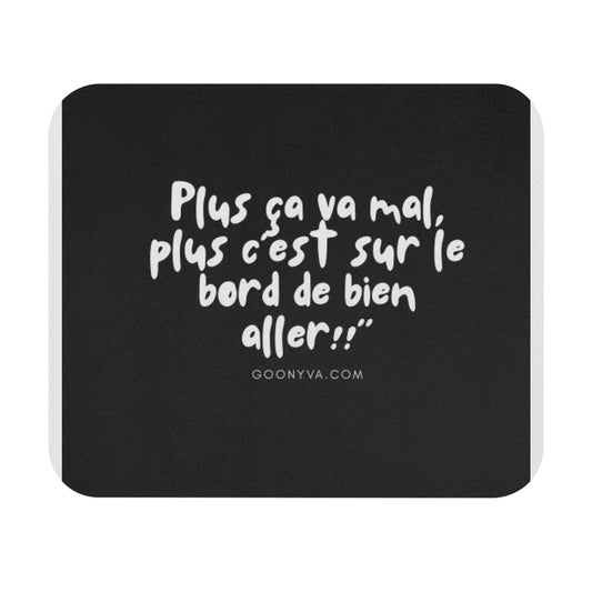Tapis de Souris Motivationnel et Élégant – L'Accessoire Indispensable pour Votre Bureau. Parfait Cadeau pour Étudiants et Indispensable pour le Télétravail, avec son Design Noir à Citation Inspirante.