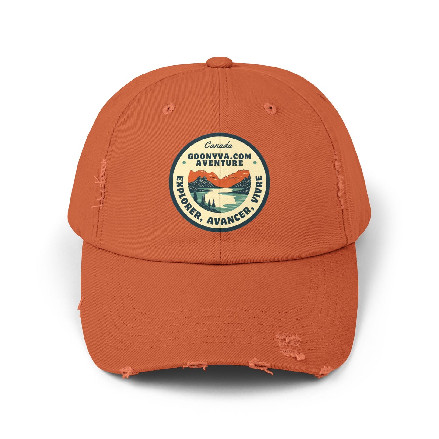 Casquette Unisexe Distressed "Aventure Vintage" Décontractée Casquette d'explorateur Cadeau pour les voyageurs Plaisirs en plein air Accessoire de mode tendance
