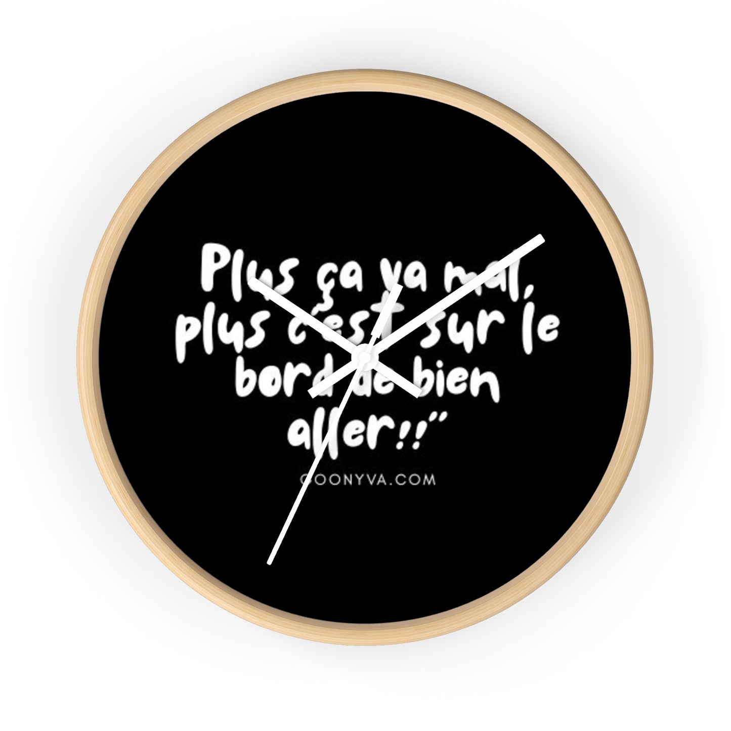 Horloge Murale Inspirante avec Citation Motivante : Décoration Cadeau pour Bureau, Design Moderne, Gestion du Temps, Art Mural Unique.