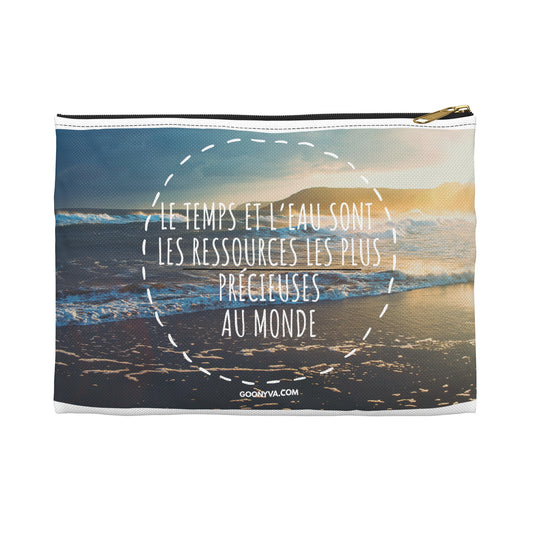 Pochette à accessoires thème plage  Trousse de maquillage de voyage  Organisateur inspiré de l'océan  Cadeau pour le Jour de la Terre  Décoration côtière