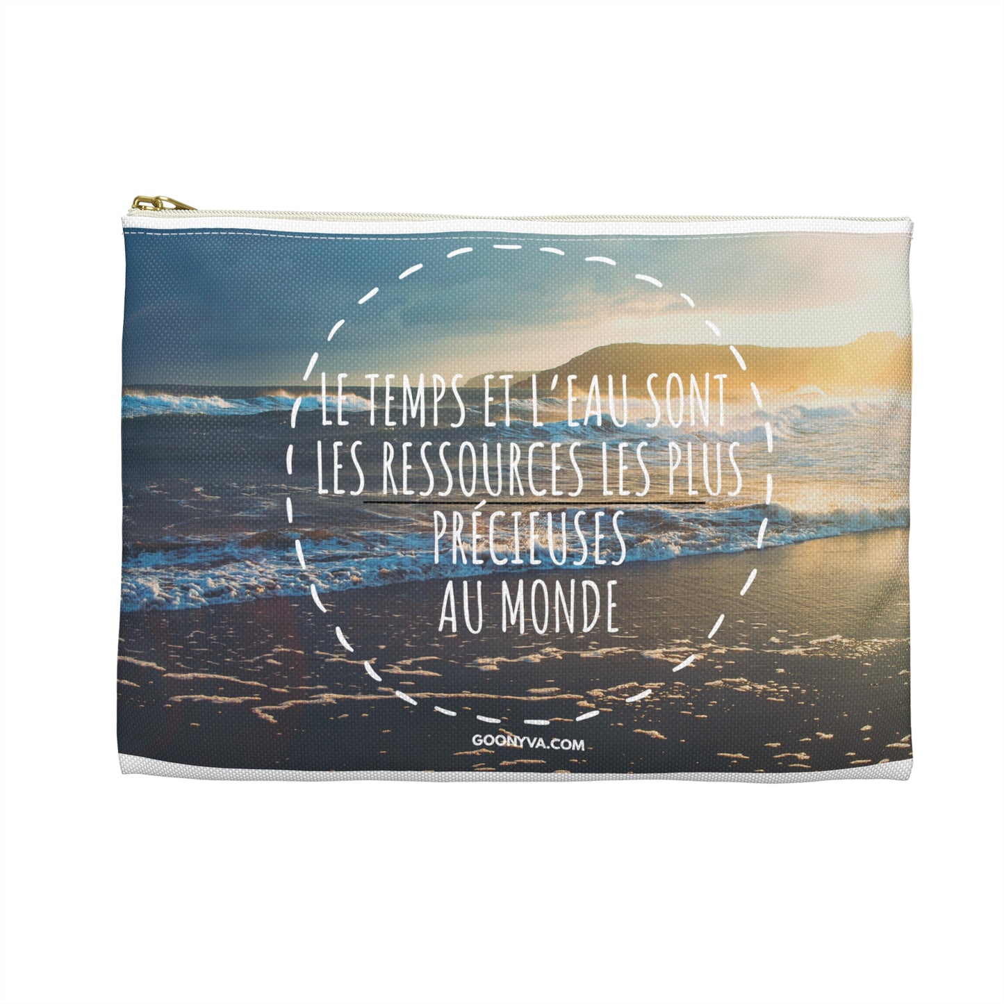 Pochette à accessoires thème plage Trousse de maquillage de voyage Organisateur inspiré de l'océan Cadeau pour le Jour de la Terre Décoration côtière