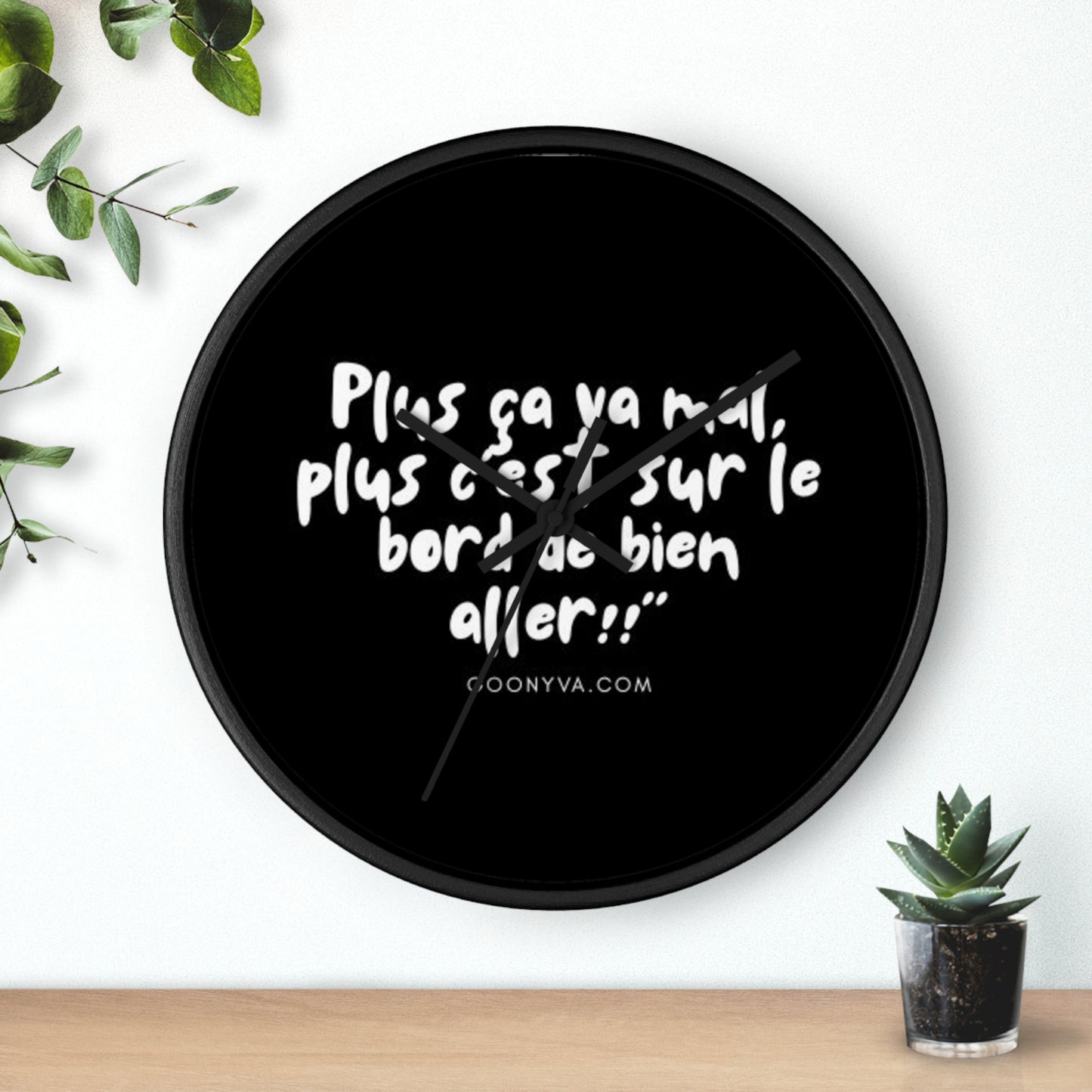 Horloge Murale Inspirante avec Citation Motivante : Décoration Cadeau pour Bureau, Design Moderne, Gestion du Temps, Art Mural Unique.