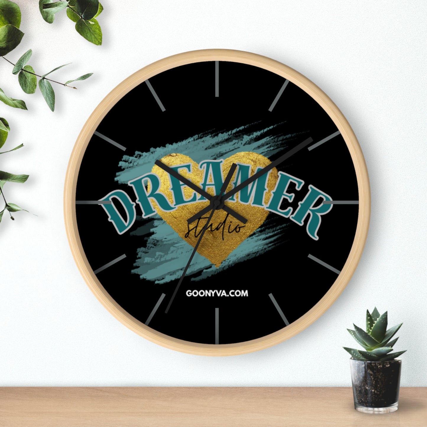 Horloge murale "Cœur de Rêveur" Décoration inspirante pour la maison et le bureau Cadeau pour les rêveurs Art de motivation Décoration murale unique