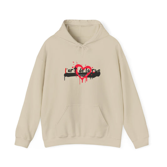 Chandail à Capuche Épais "Art Cœur" – Le Sweat-shirt Douillet Idéal pour les Passionnés d'Art. Tendance Unisexe Parfait pour la Saint-Valentin et les Tenues Décontractées.