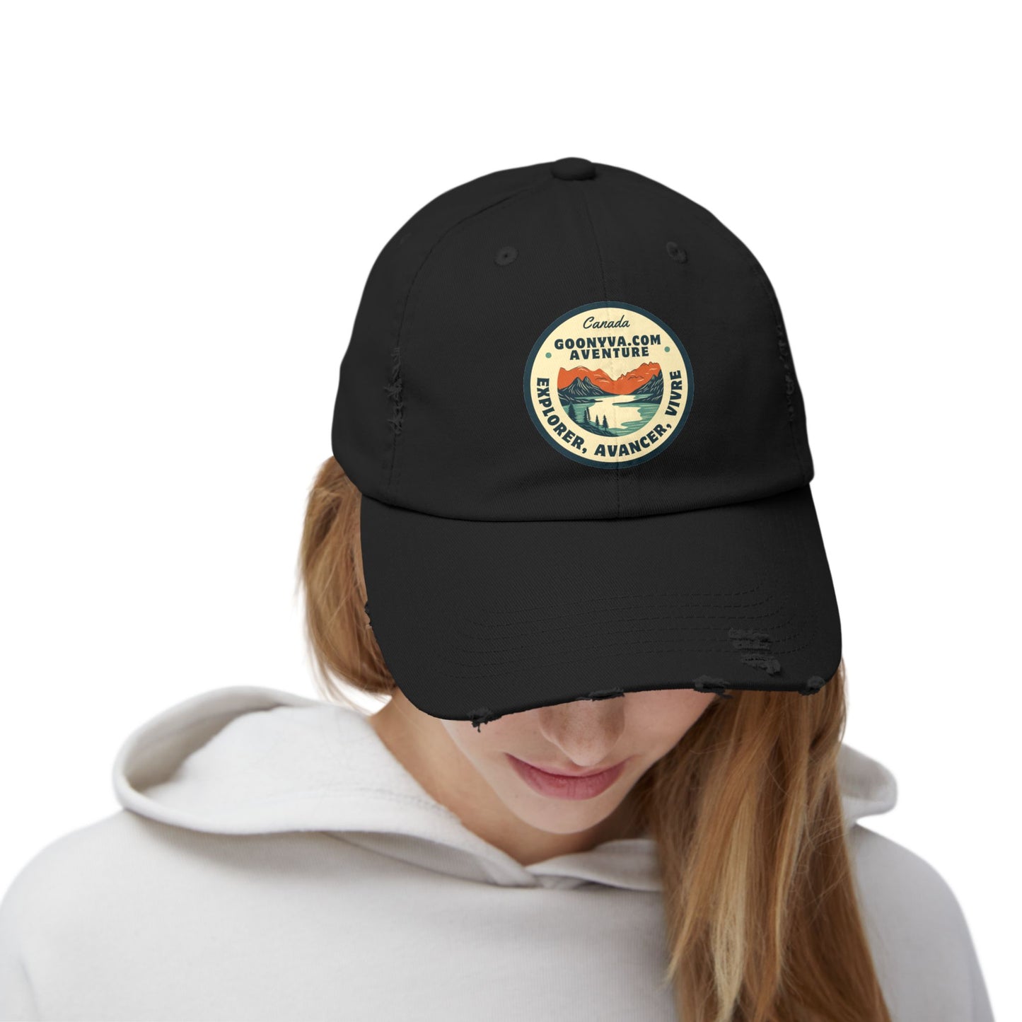 Casquette Unisexe Distressed "Aventure Vintage" Décontractée  Casquette d'explorateur  Cadeau pour les voyageurs  Plaisirs en plein air  Accessoire de mode tendance