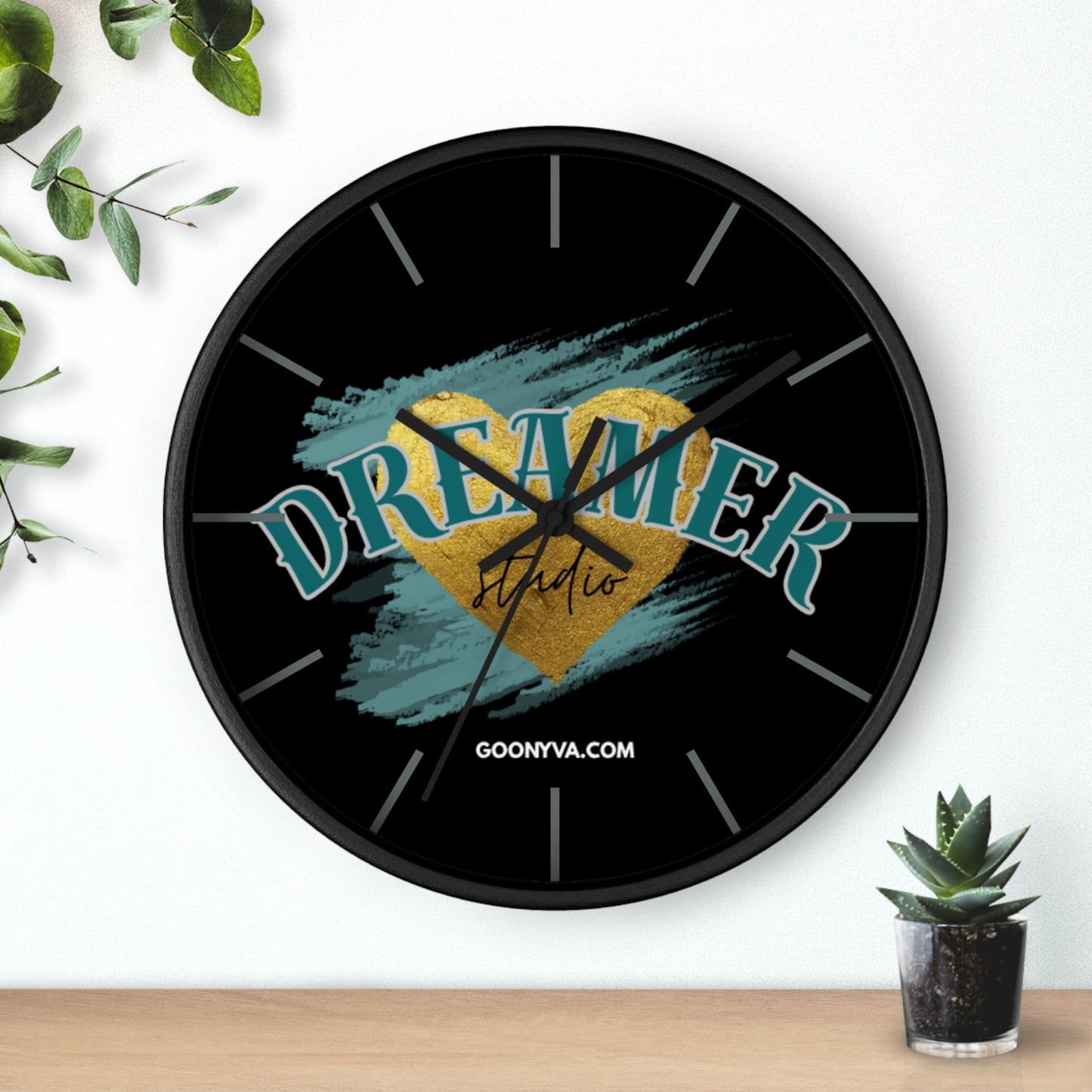 Horloge murale "Cœur de Rêveur" Décoration inspirante pour la maison et le bureau  Cadeau pour les rêveurs  Art de motivation  Décoration murale unique