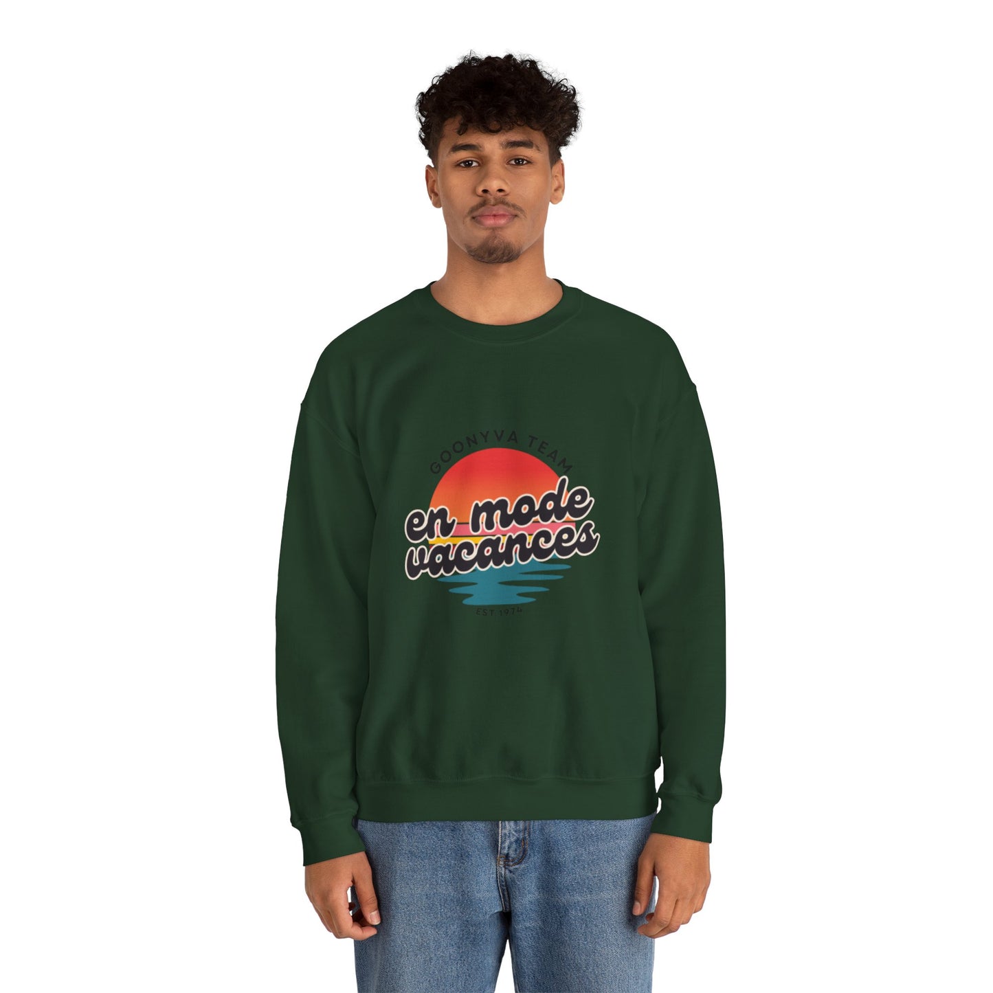 Chandail Col Rond "Chill Vibes" Pour les journées décontractées  Idéal pour la détente douillette  Parfait pour le voyage  Cadeau pour les amis  Style vacances