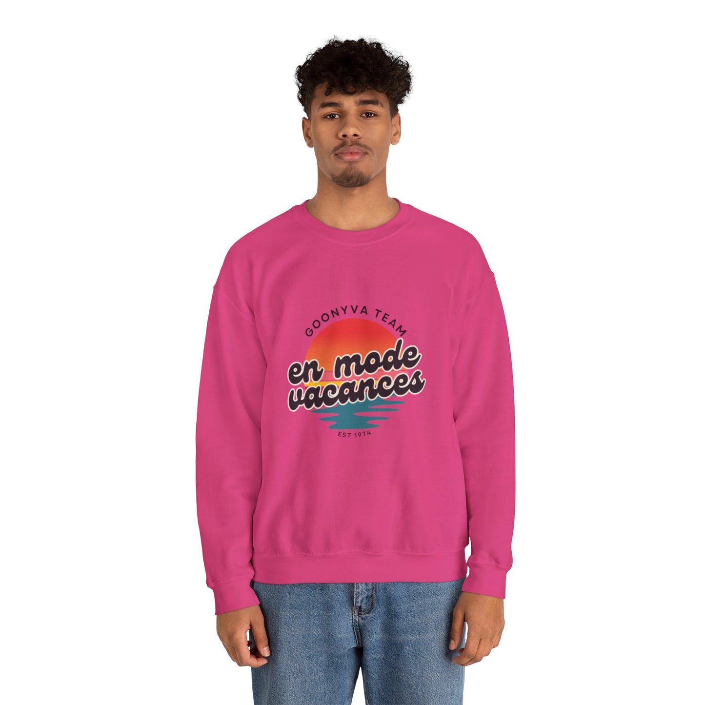Chandail Col Rond "Chill Vibes" Pour les journées décontractées  Idéal pour la détente douillette  Parfait pour le voyage  Cadeau pour les amis  Style vacances