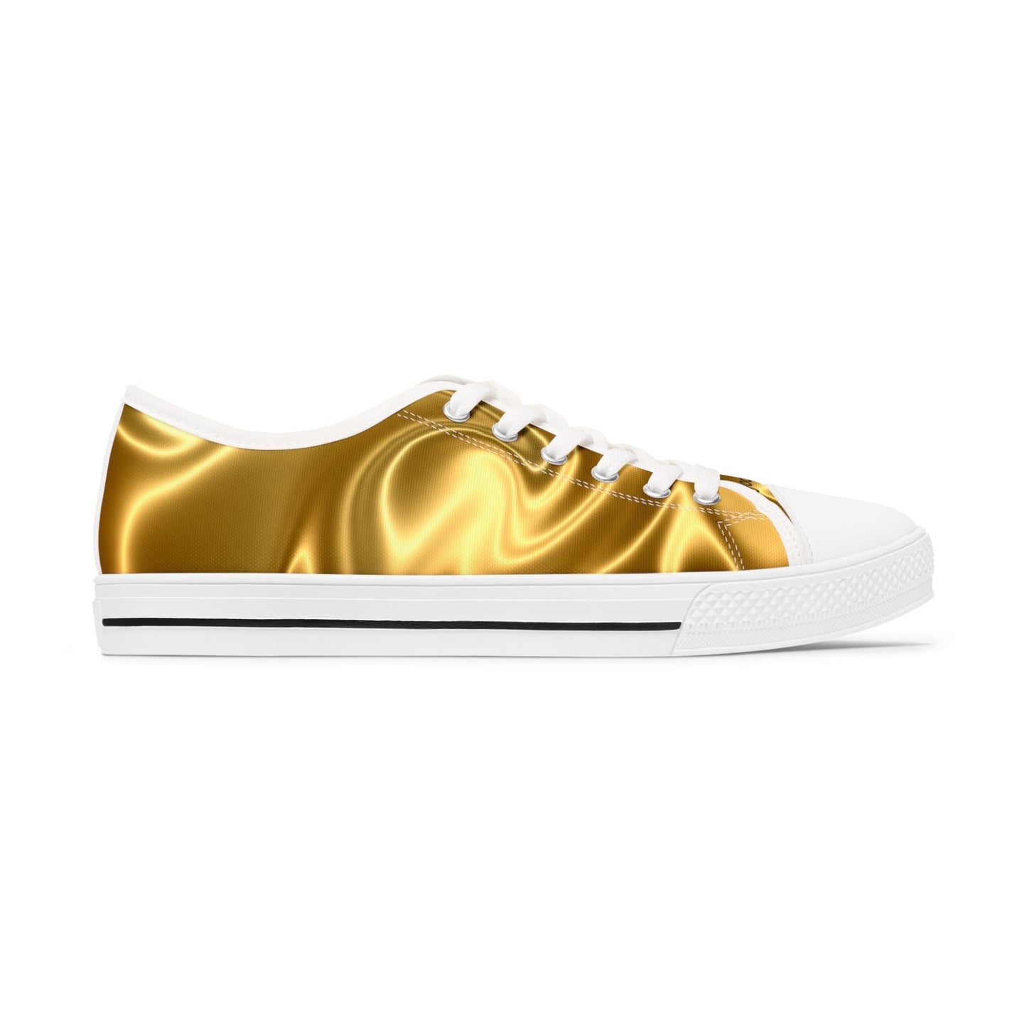 Baskets basses satinées dorées pour femme Chaussures décontractées stylées  Chaussures confortables pour le quotidien  Baskets tendance pour femme  Cadeau pour elle  [...]