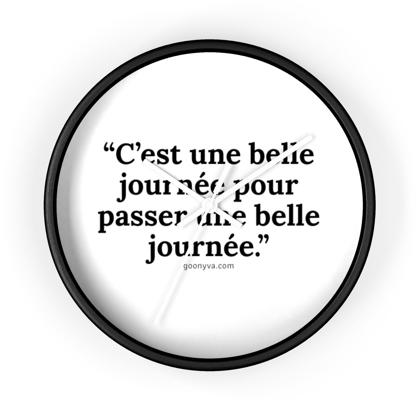 Horloge Murale Inspirante avec Citation Française : Décoration Motivante pour la Maison, Horloge de Bureau Stylée, Cadeau Unique pour Elle, Ambiance Positive.