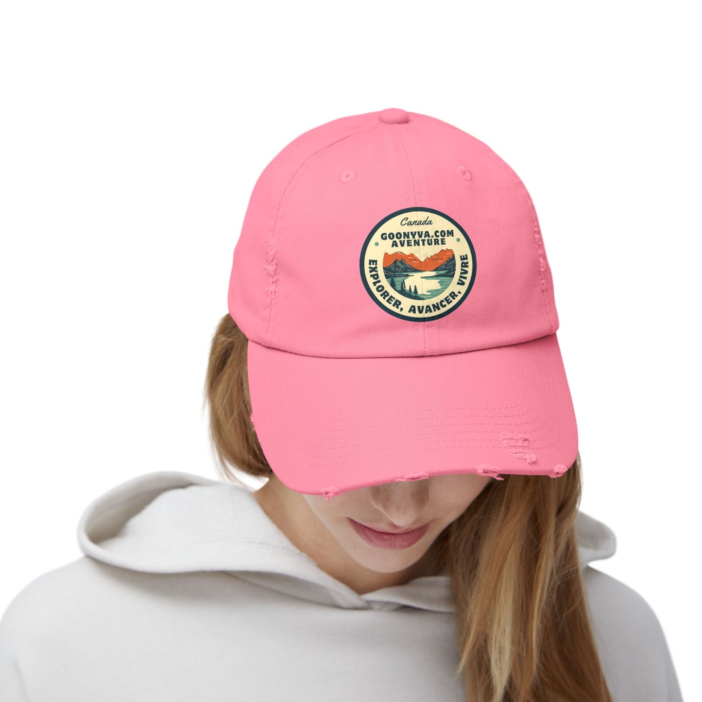 Casquette Unisexe Distressed "Aventure Vintage" Décontractée  Casquette d'explorateur  Cadeau pour les voyageurs  Plaisirs en plein air  Accessoire de mode tendance